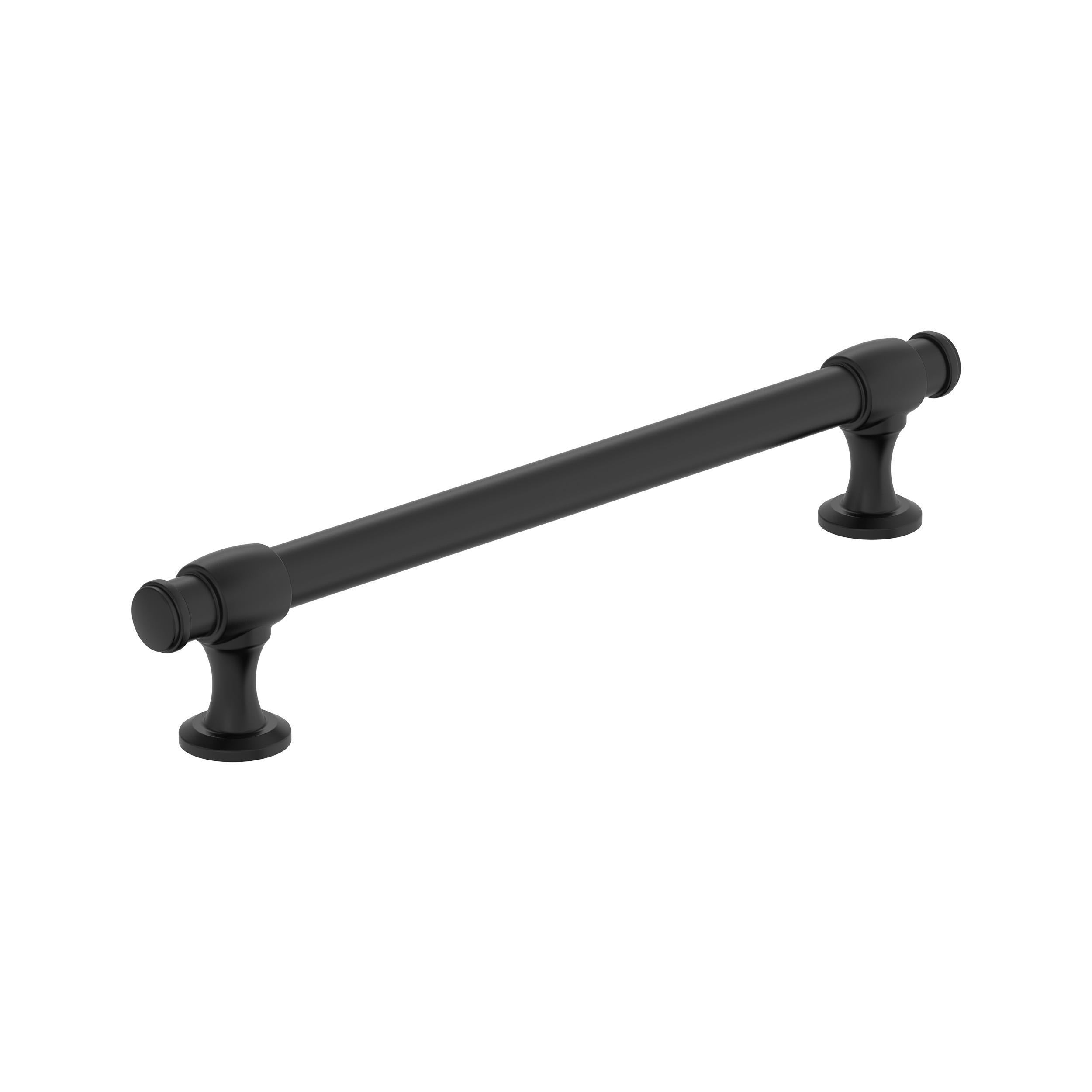 Winsome 6-5/16 inch (160mm) Center-to-Center Matte Black Cabinet Pull