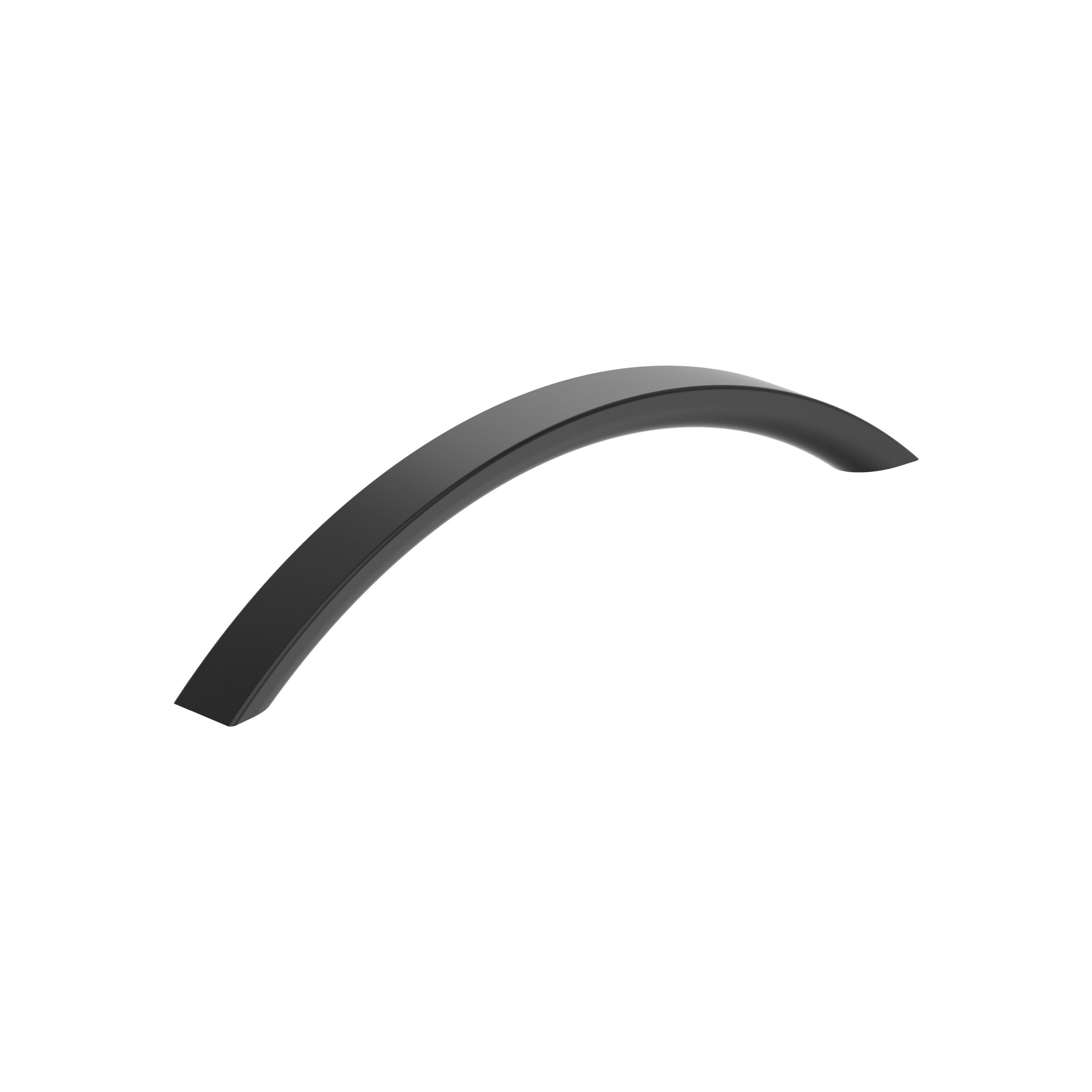 Parabolic 6-5/16 inch (160mm) Center-to-Center Matte Black Cabinet Pull