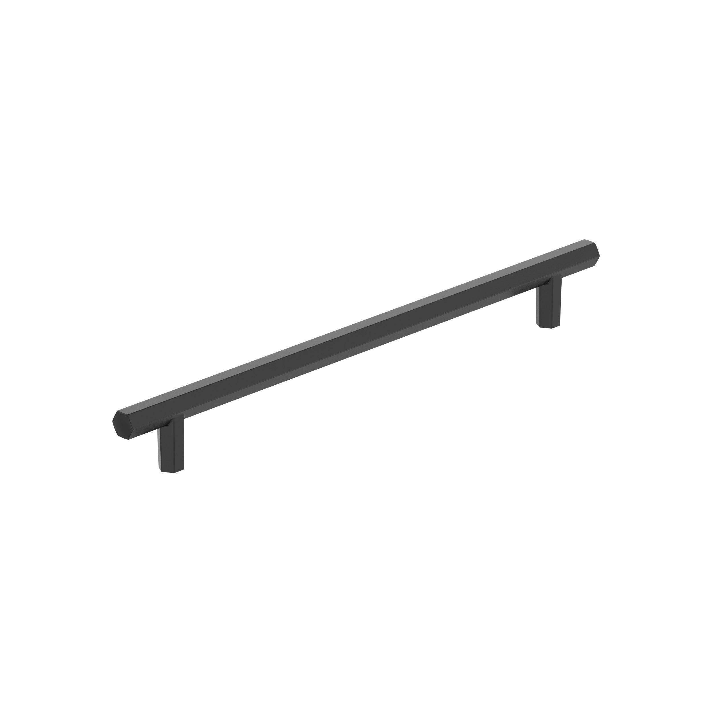 Caliber 8-13/16 inch (224mm) Center-to-Center Matte Black Cabinet Pull