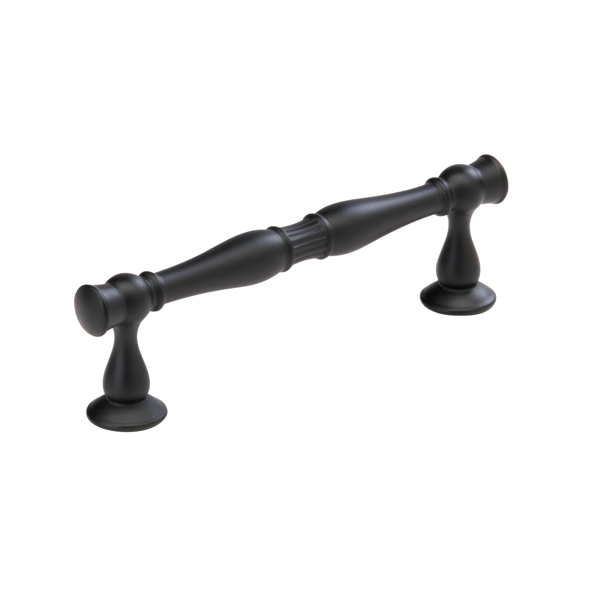 Crawford 3-3/4 inch (96mm) Center-to-Center Matte Black Cabinet Pull