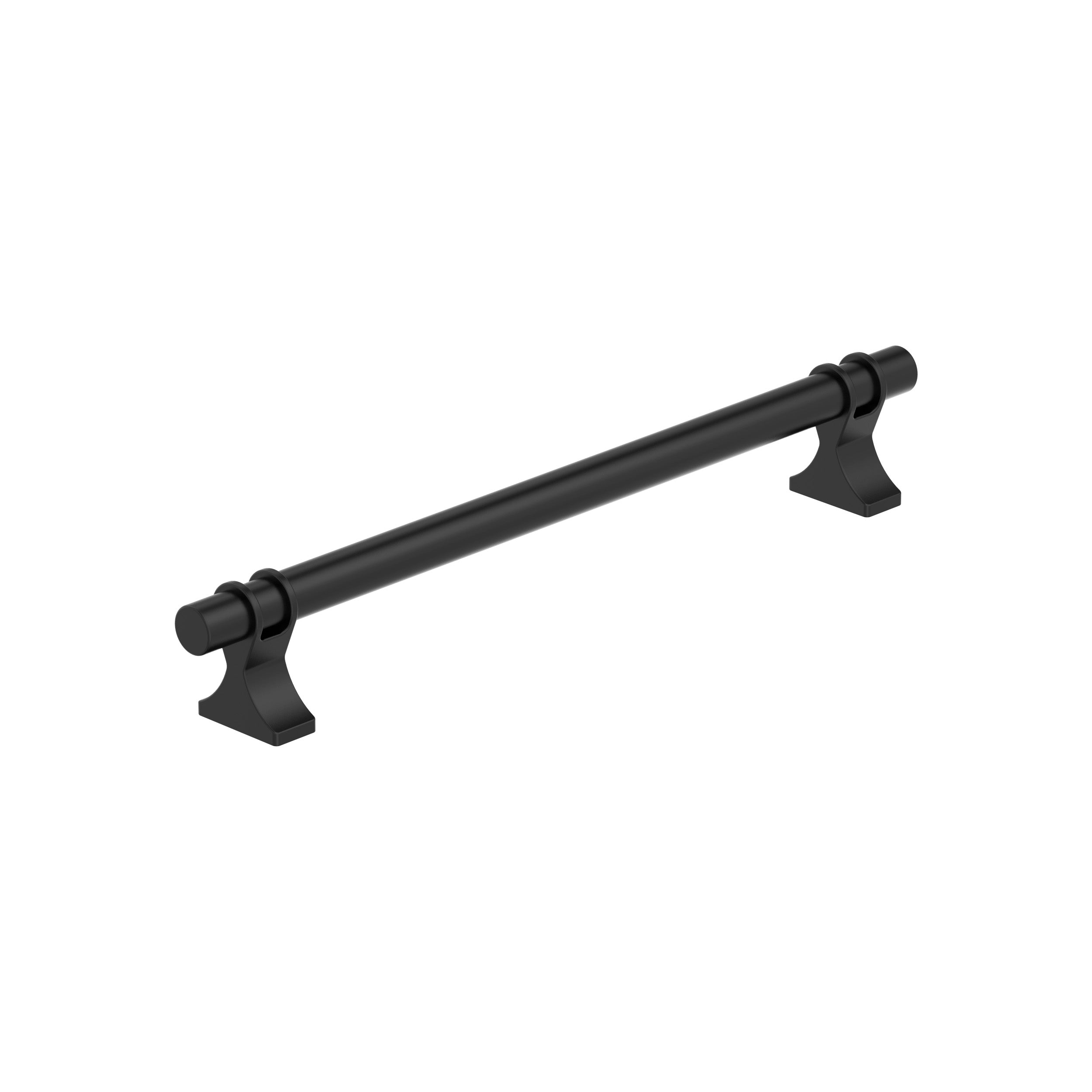 Davenport 7-9/16 inch (192mm) Center-to-Center Matte Black Cabinet Pull