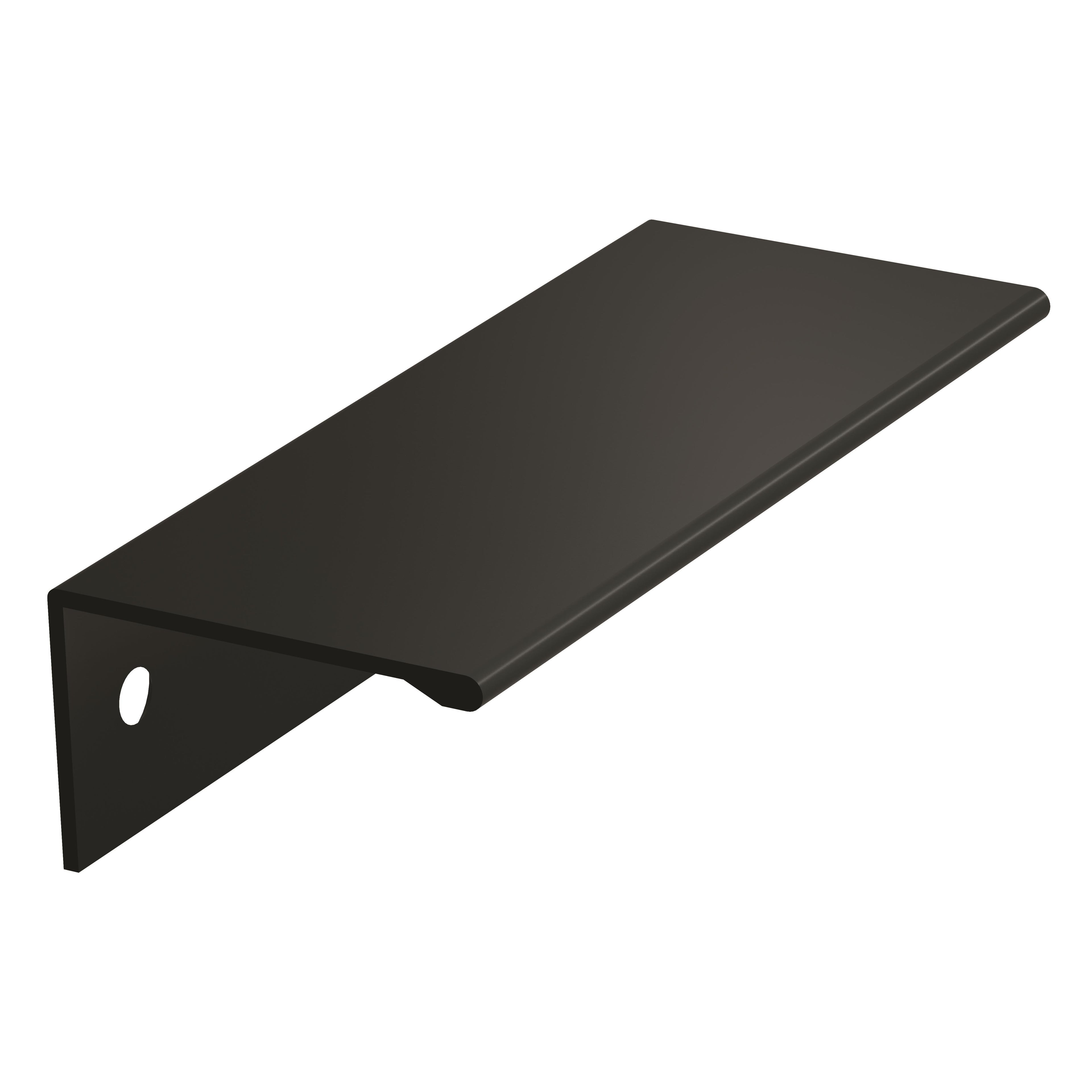 Edge Pulls 3 inch (76mm) Center-to-Center Matte Black Cabinet Edge Pull