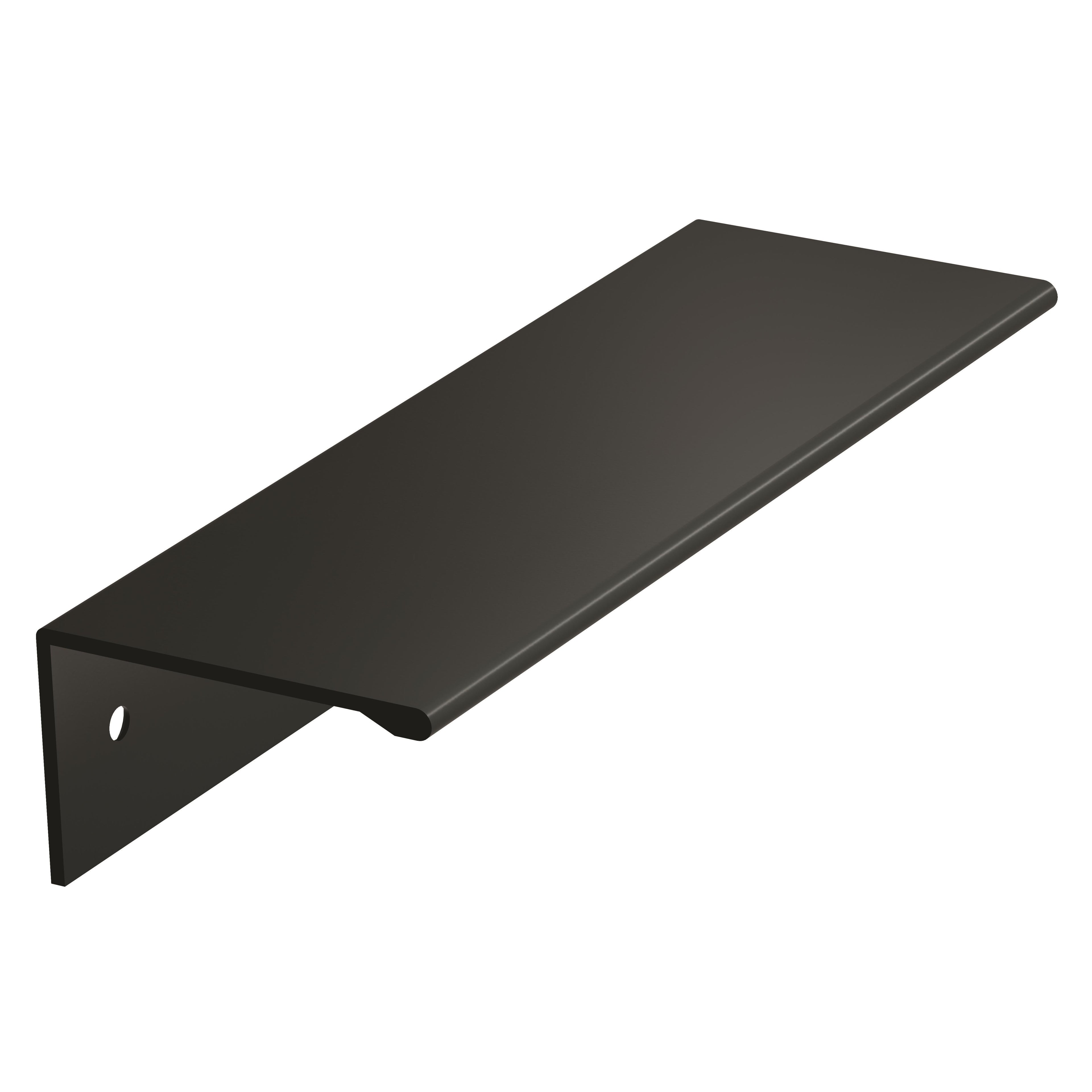Edge Pulls 3-3/4 inch (96mm) Center-to-Center Matte Black Cabinet Edge Pull