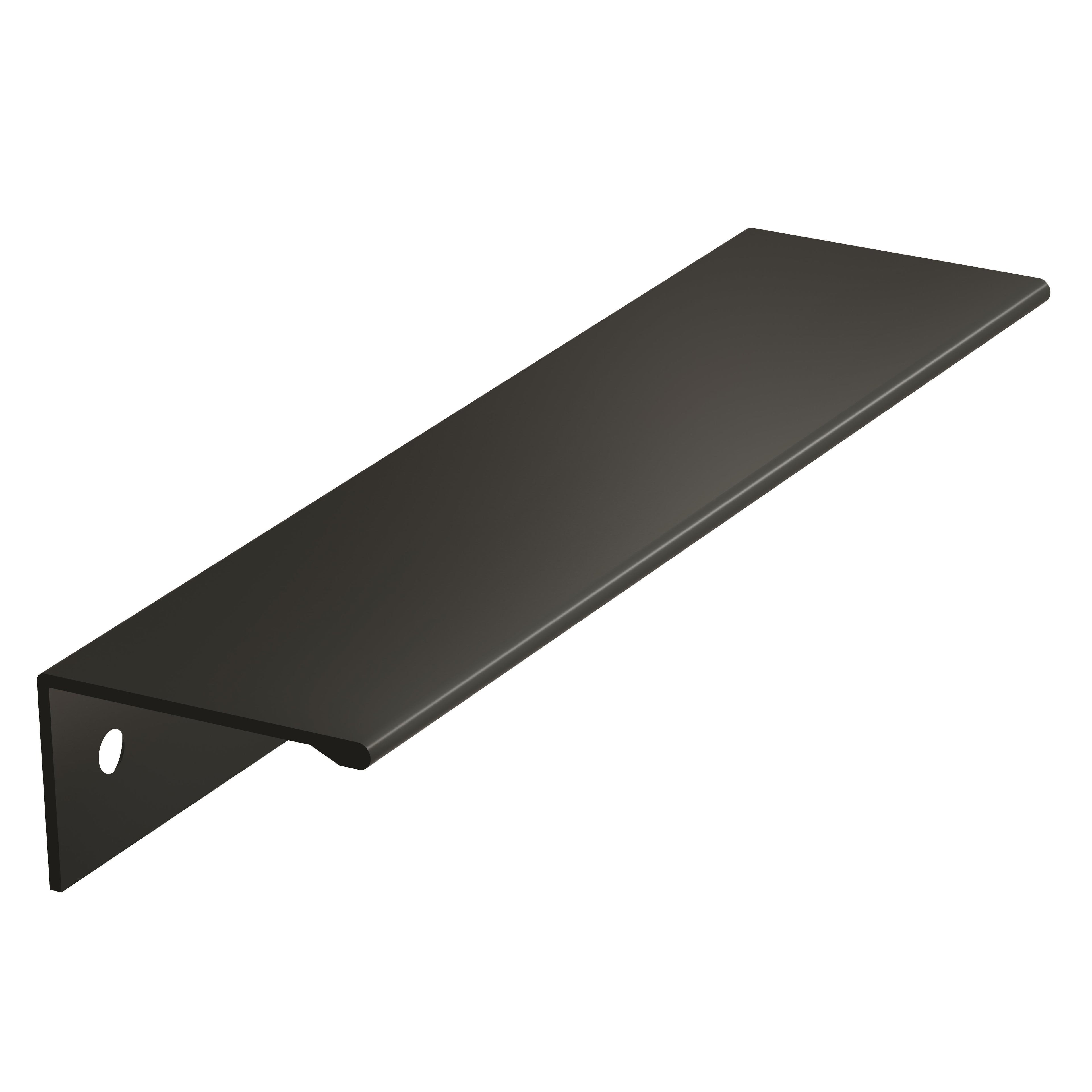 Edge Pulls 5-1/16 inch (128mm) Center-to-Center Matte Black Cabinet Edge Pull
