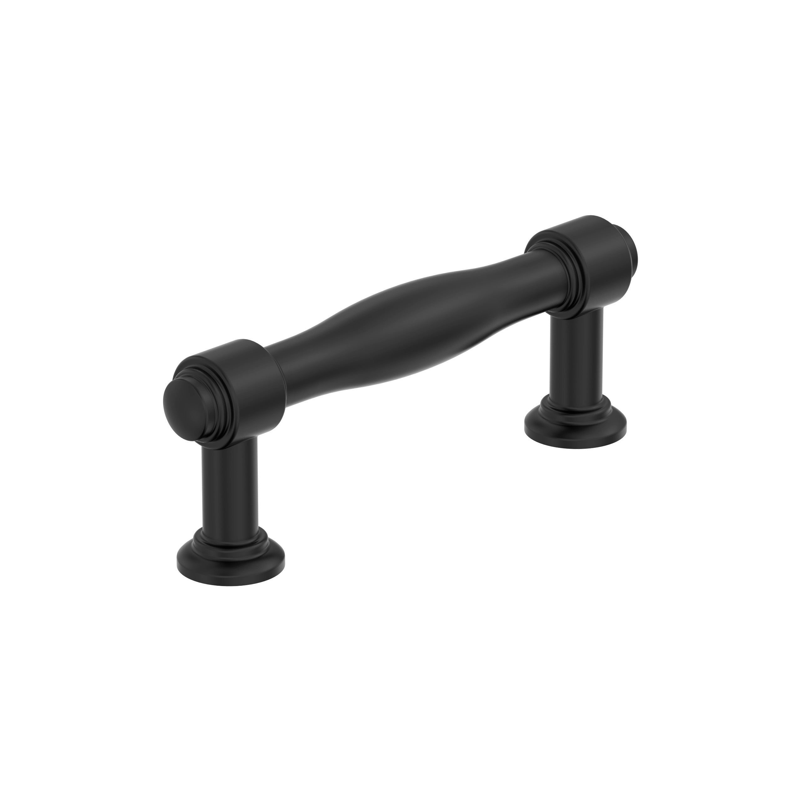 Enlivity 3 inch (76mm) Center-to-Center Matte Black Cabinet Pull
