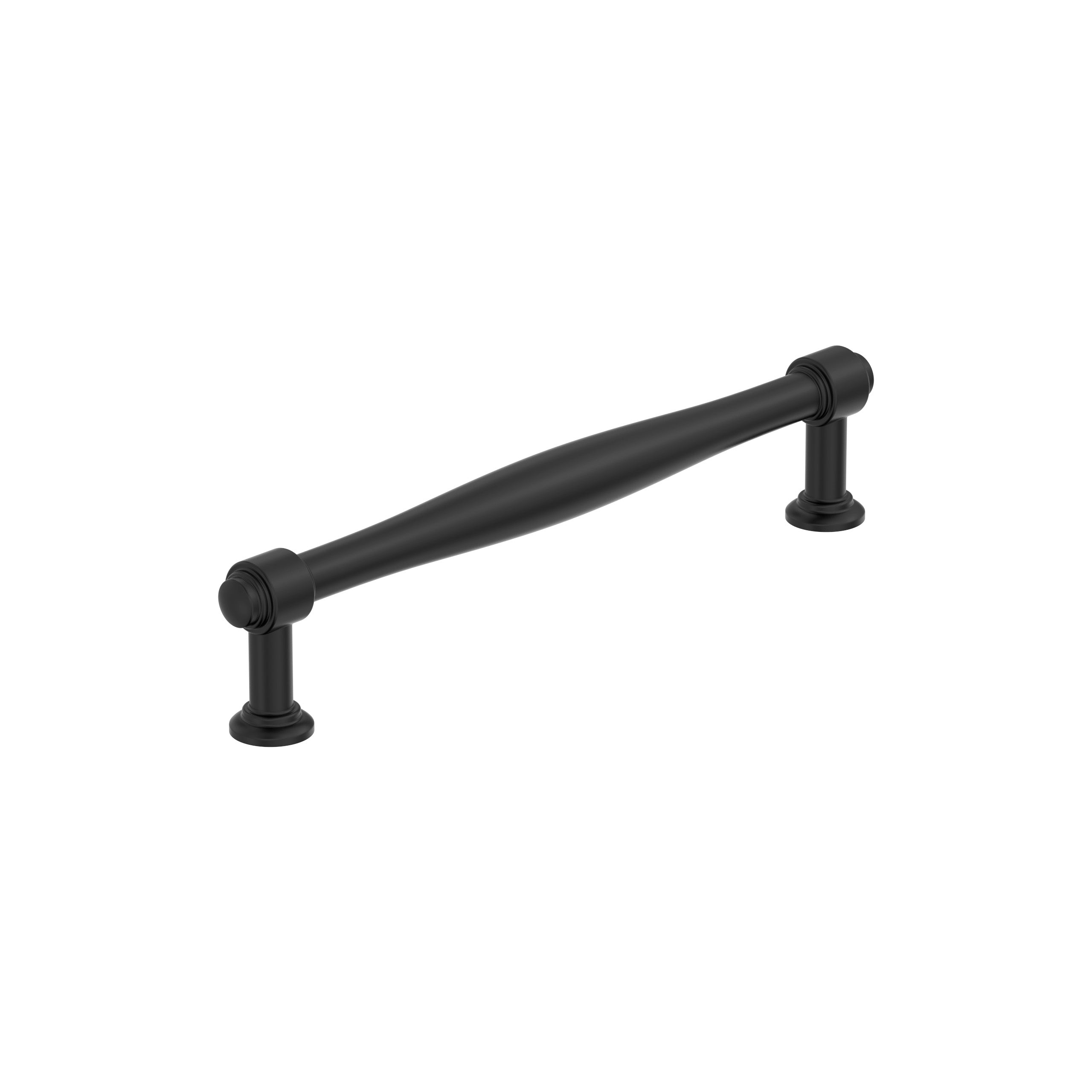 Enlivity 6-5/16 inch (160mm) Center-to-Center Matte Black Cabinet Pull