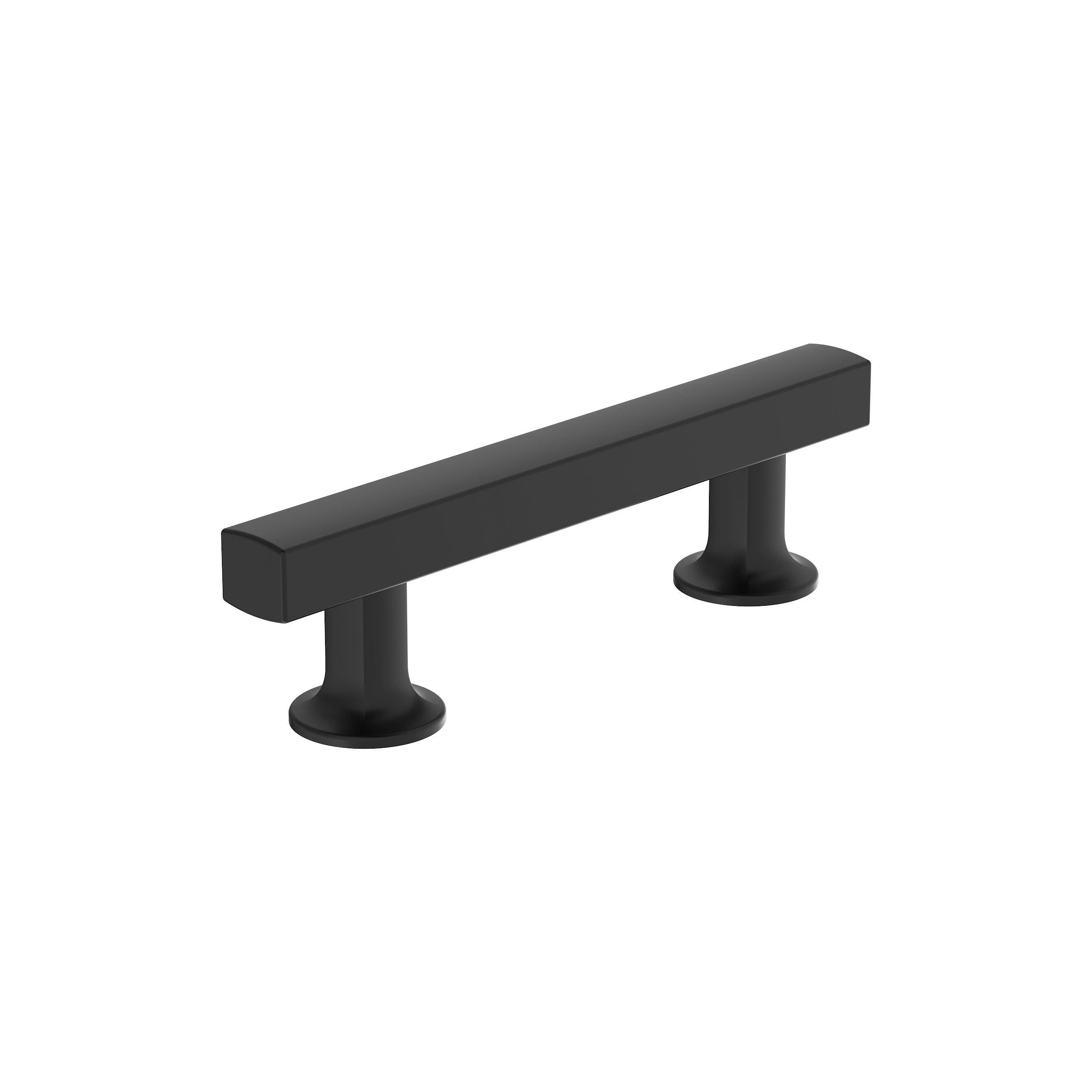 Everett 3 inch (76mm) Center-to-Center Matte Black Cabinet Pull