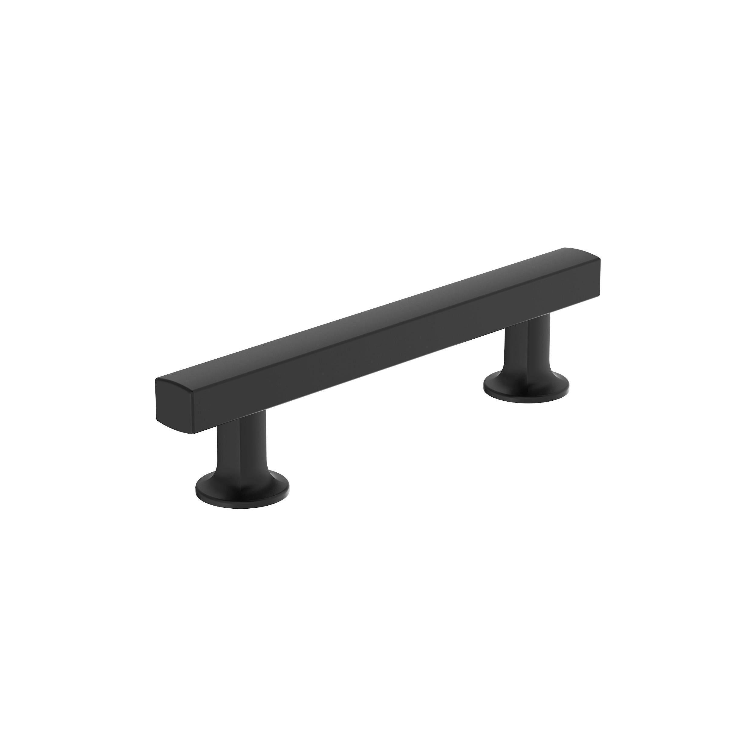 Everett 3-3/4 inch (96mm) Center-to-Center Matte Black Cabinet Pull