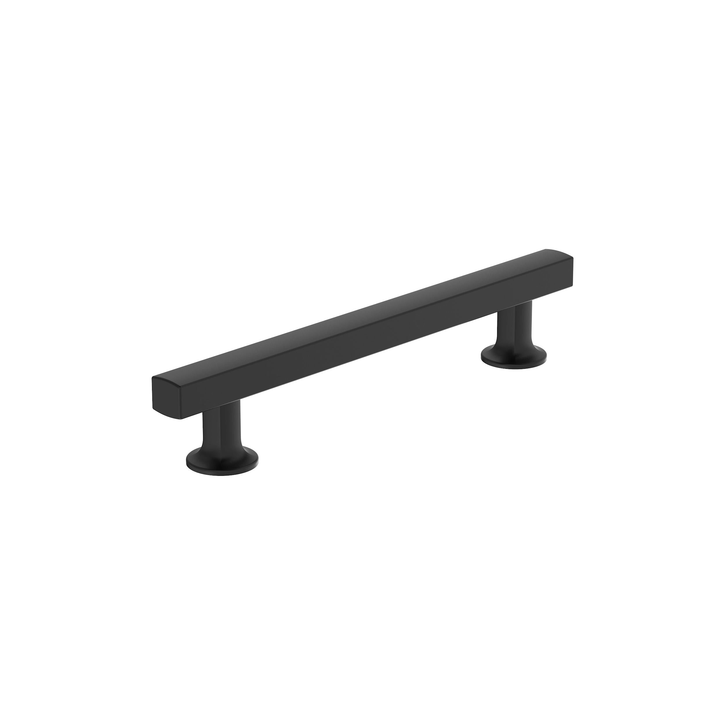 Everett 5-1/16 inch (128mm) Center-to-Center Matte Black Cabinet Pull