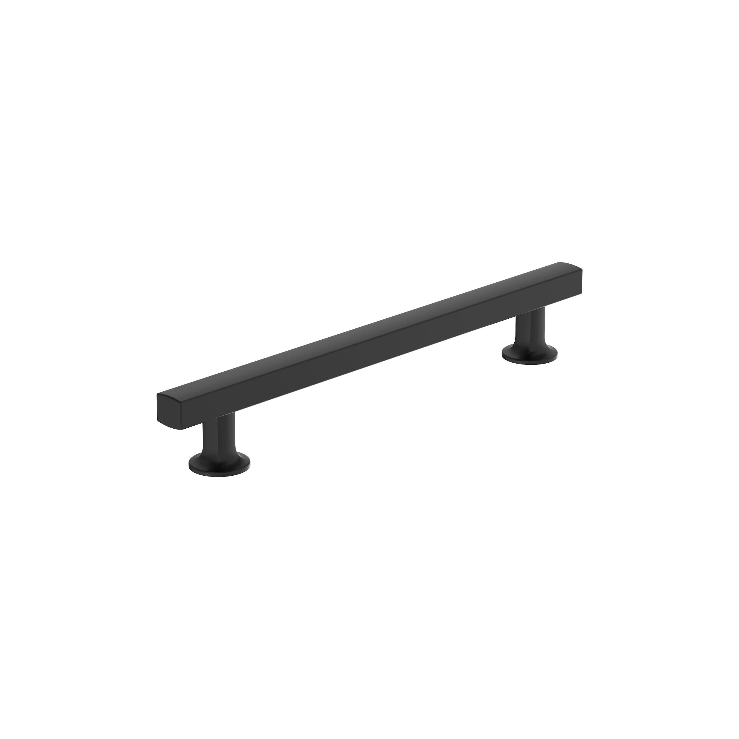 Everett 6-5/16 inch (160mm) Center-to-Center Matte Black Cabinet Pull