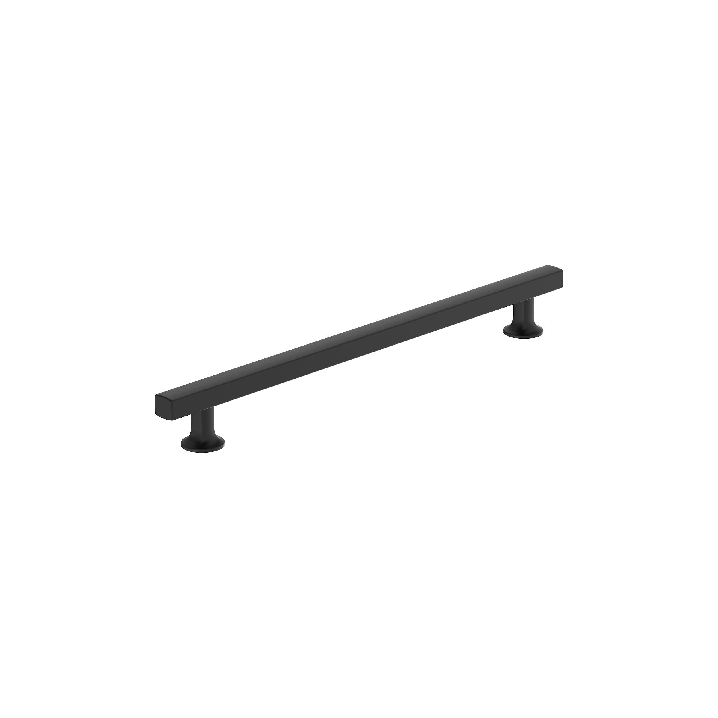 Everett 10-1/16 inch (256mm) Center-to-Center Matte Black Cabinet Pull