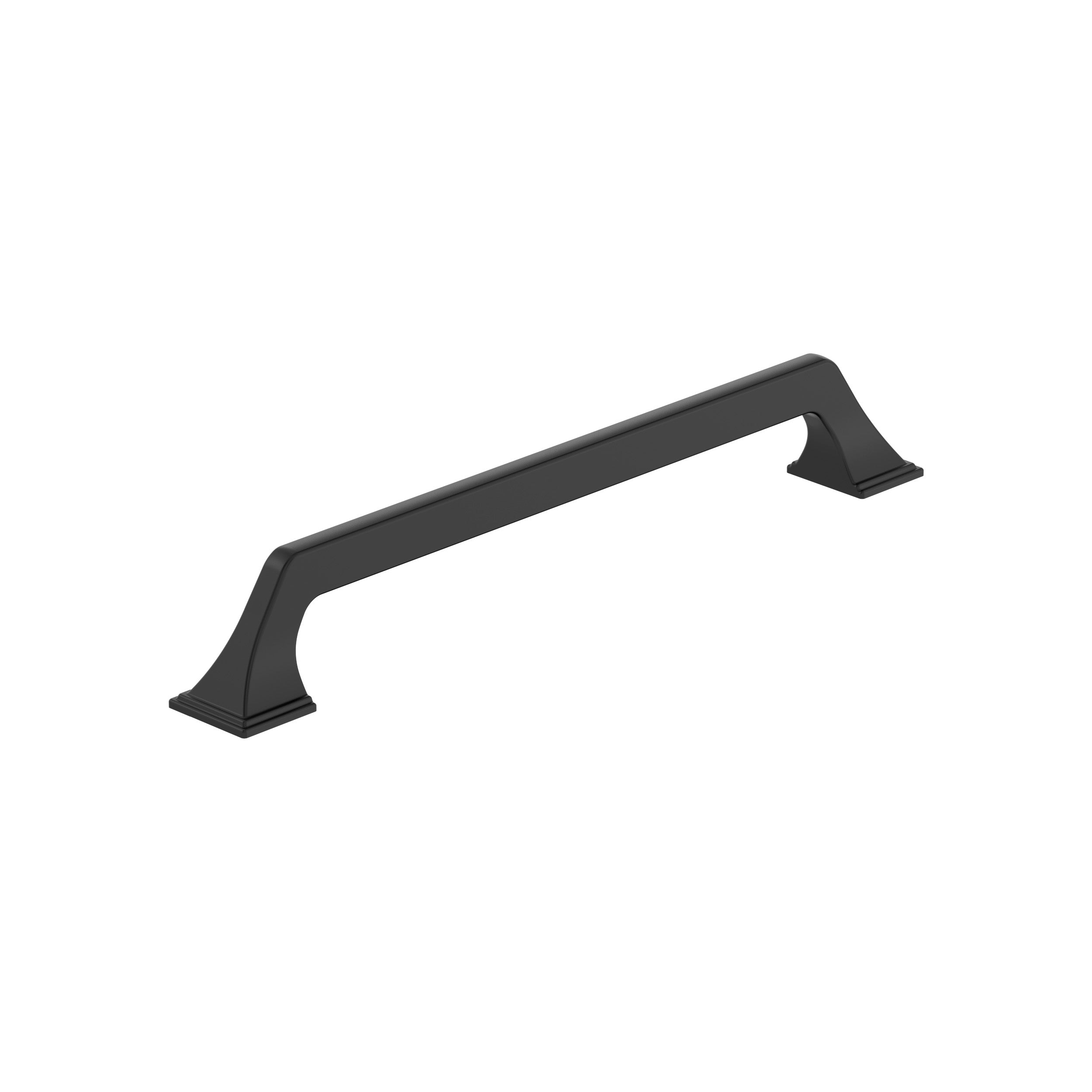 Exceed 7-9/16 inch (192mm) Center-to-Center Matte Black Cabinet Pull