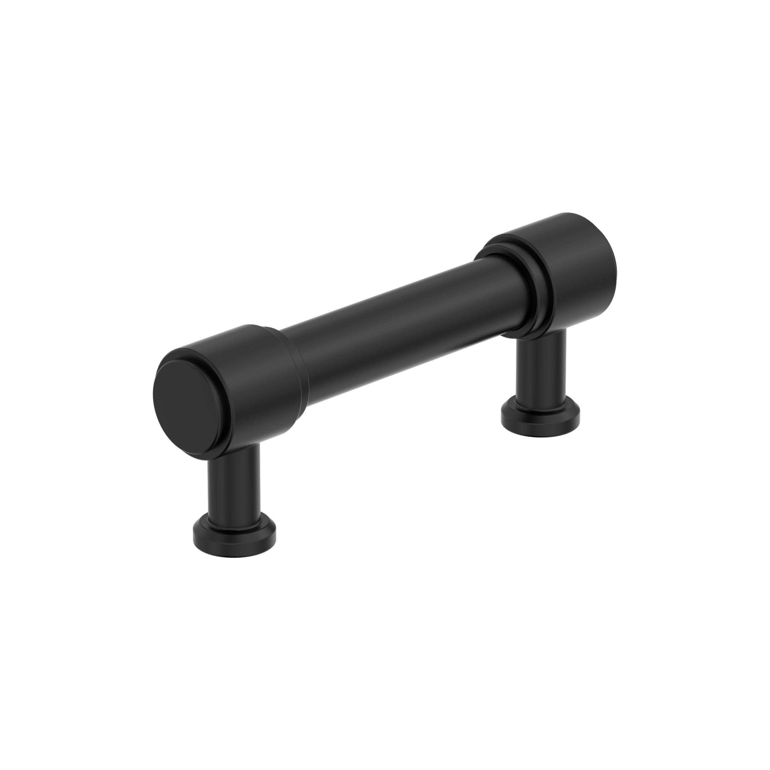 Faircrest 3 inch (76mm) Center-to-Center Matte Black Cabinet Pull