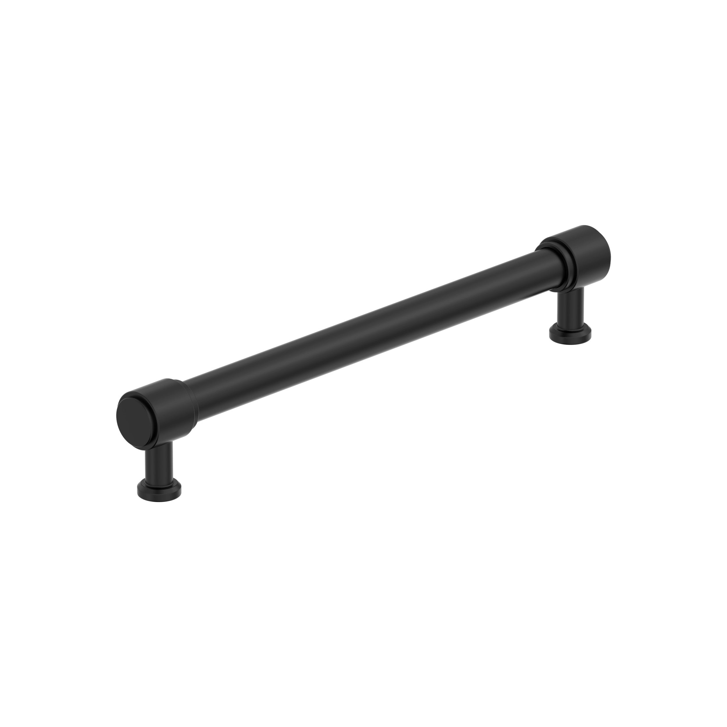 Faircrest 7-9/16 inch (192mm) Center-to-Center Matte Black Cabinet Pull