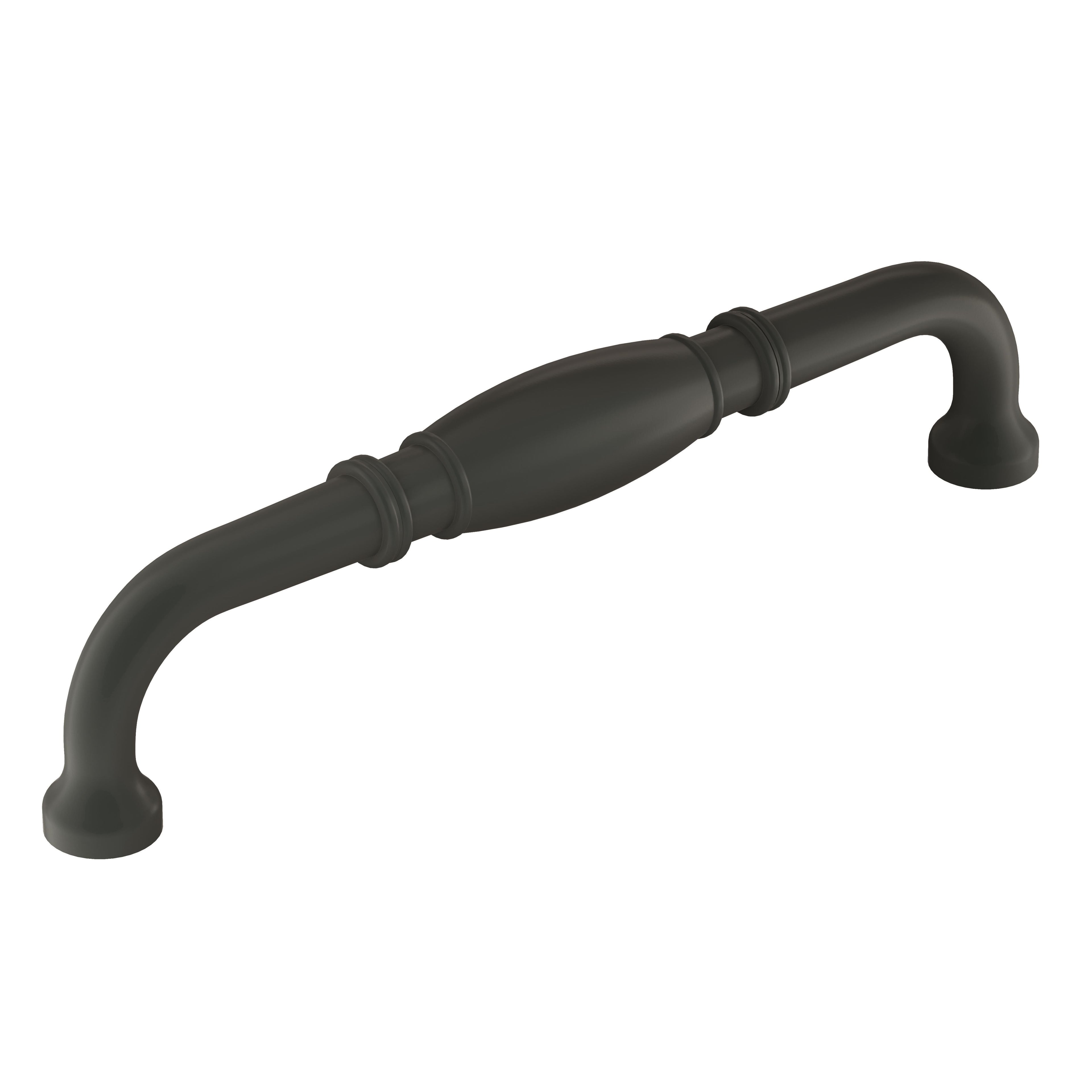 Granby 6-5/16 inch (160mm) Center-to-Center Matte Black Cabinet Pull