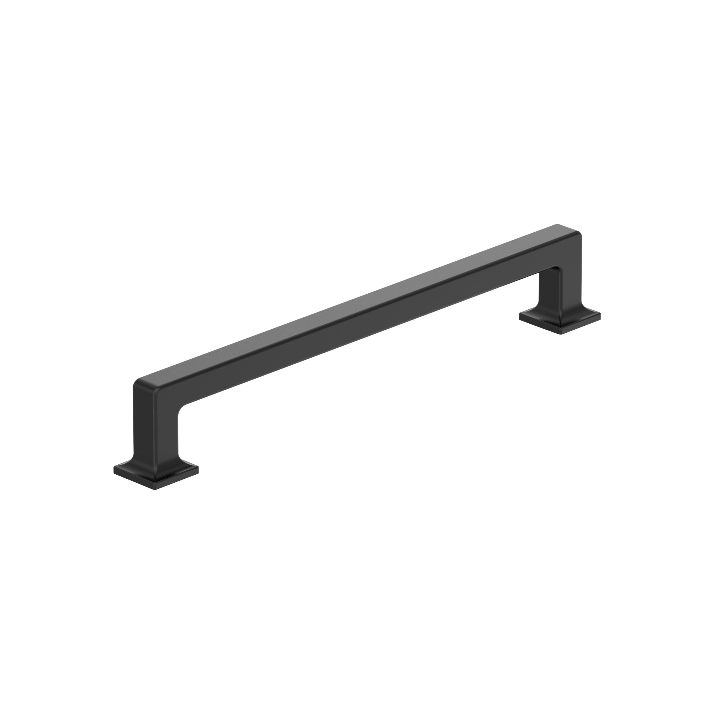 Lintel 7-9/16 inch (192mm) Center-to-Center Matte Black Cabinet Pull