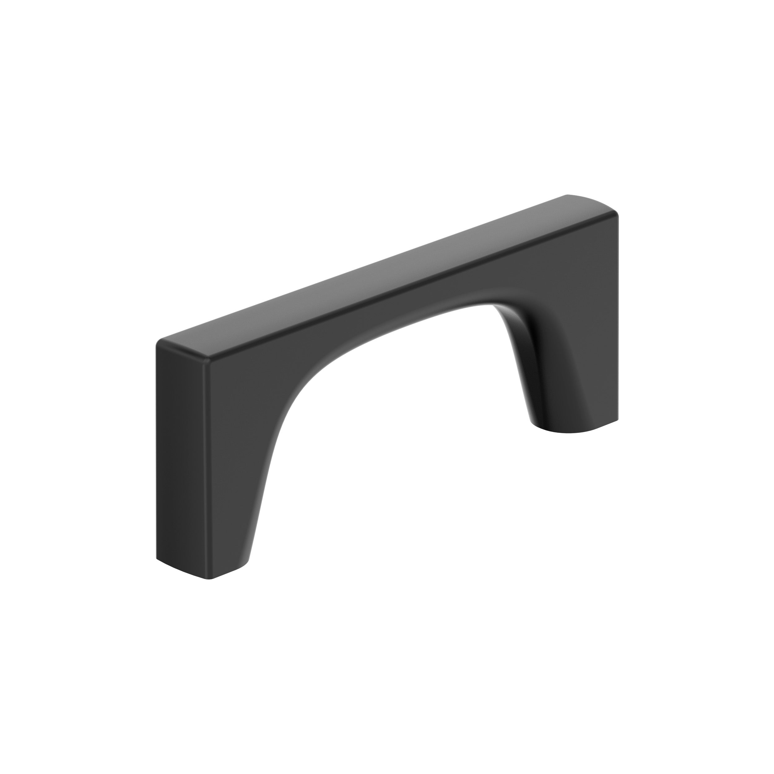 Merced 3 inch (76mm) Center-to-Center Matte Black Cabinet Pull