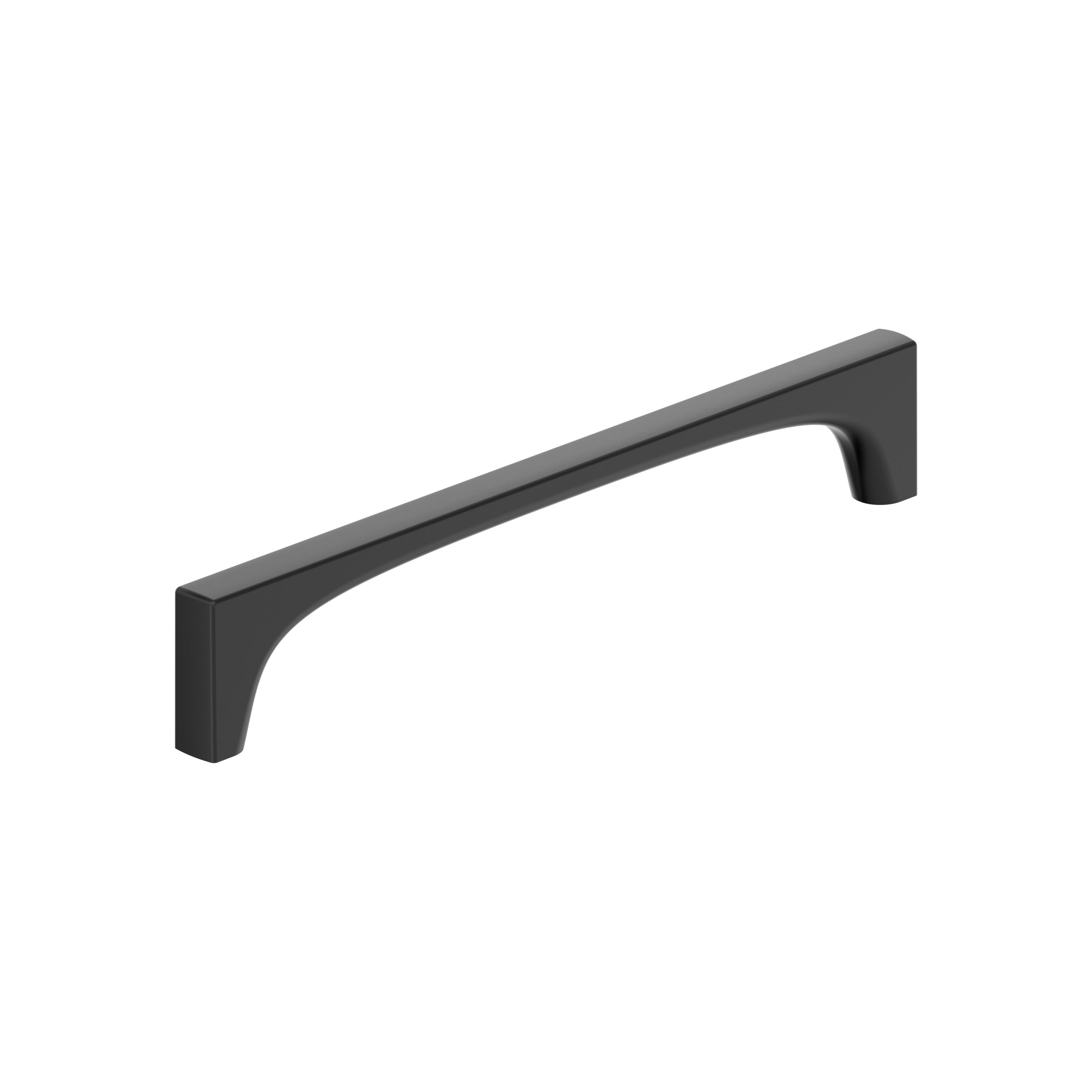 Merced 7-9/16 inch (192mm) Center-to-Center Matte Black Cabinet Pull