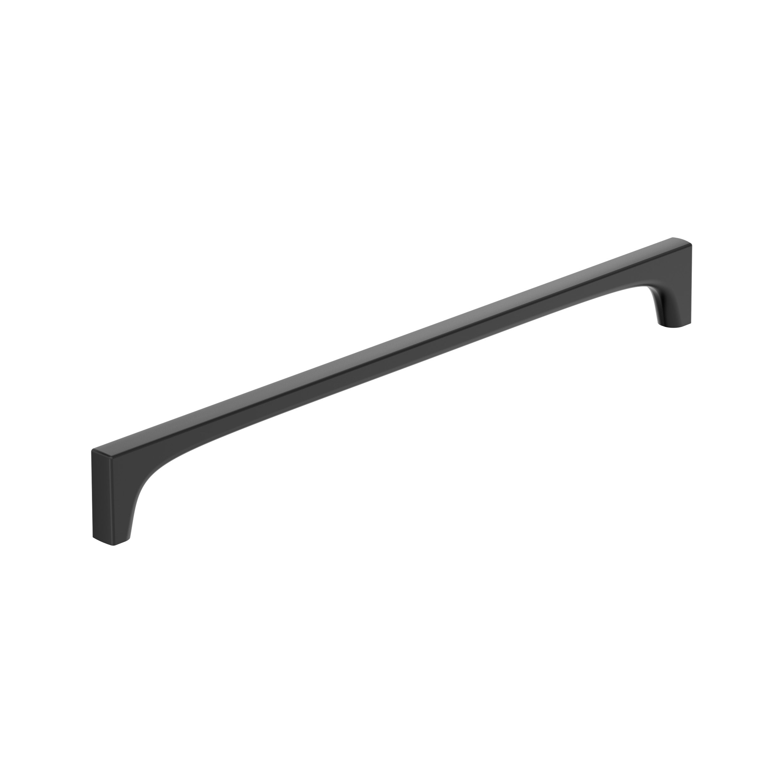 Merced 12-5/8 inch (320mm) Center-to-Center Matte Black Cabinet Pull