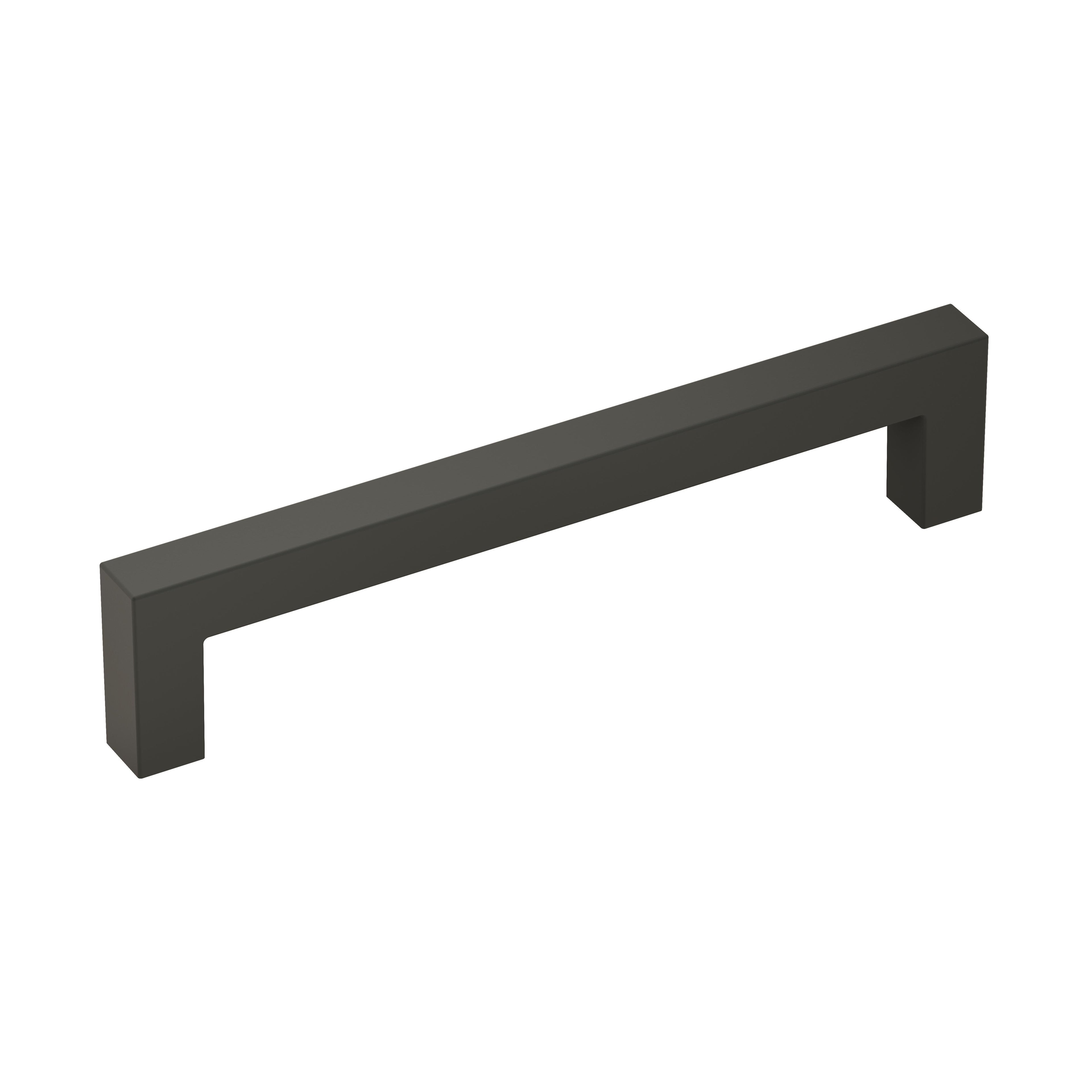 Monument 5-1/16 inch (128mm) Center-to-Center Matte Black Cabinet Pull