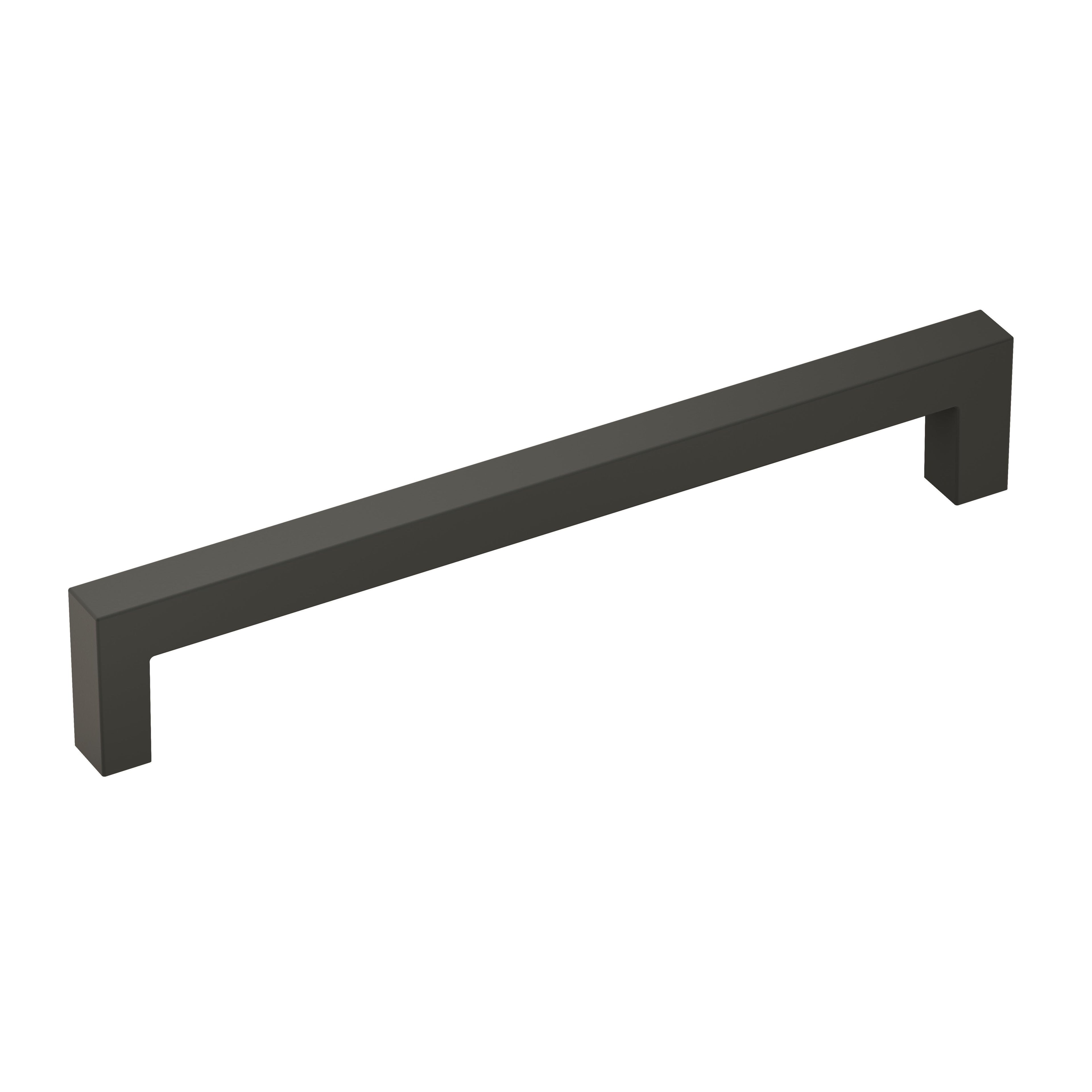 Monument 6-5/16 inch (160mm) Center-to-Center Matte Black Cabinet Pull