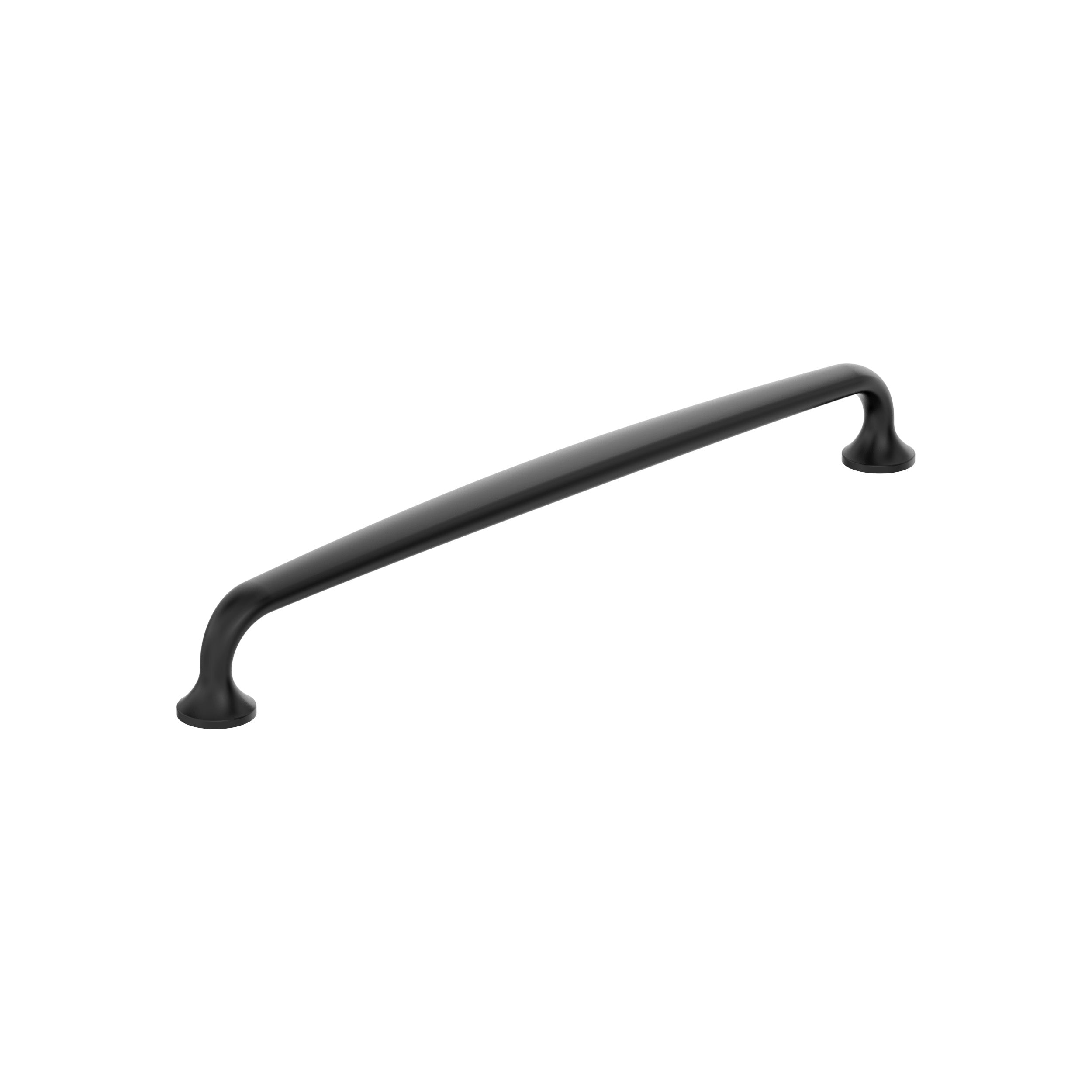 Renown 7-9/16 inch (192mm) Center-to-Center Matte Black Cabinet Pull