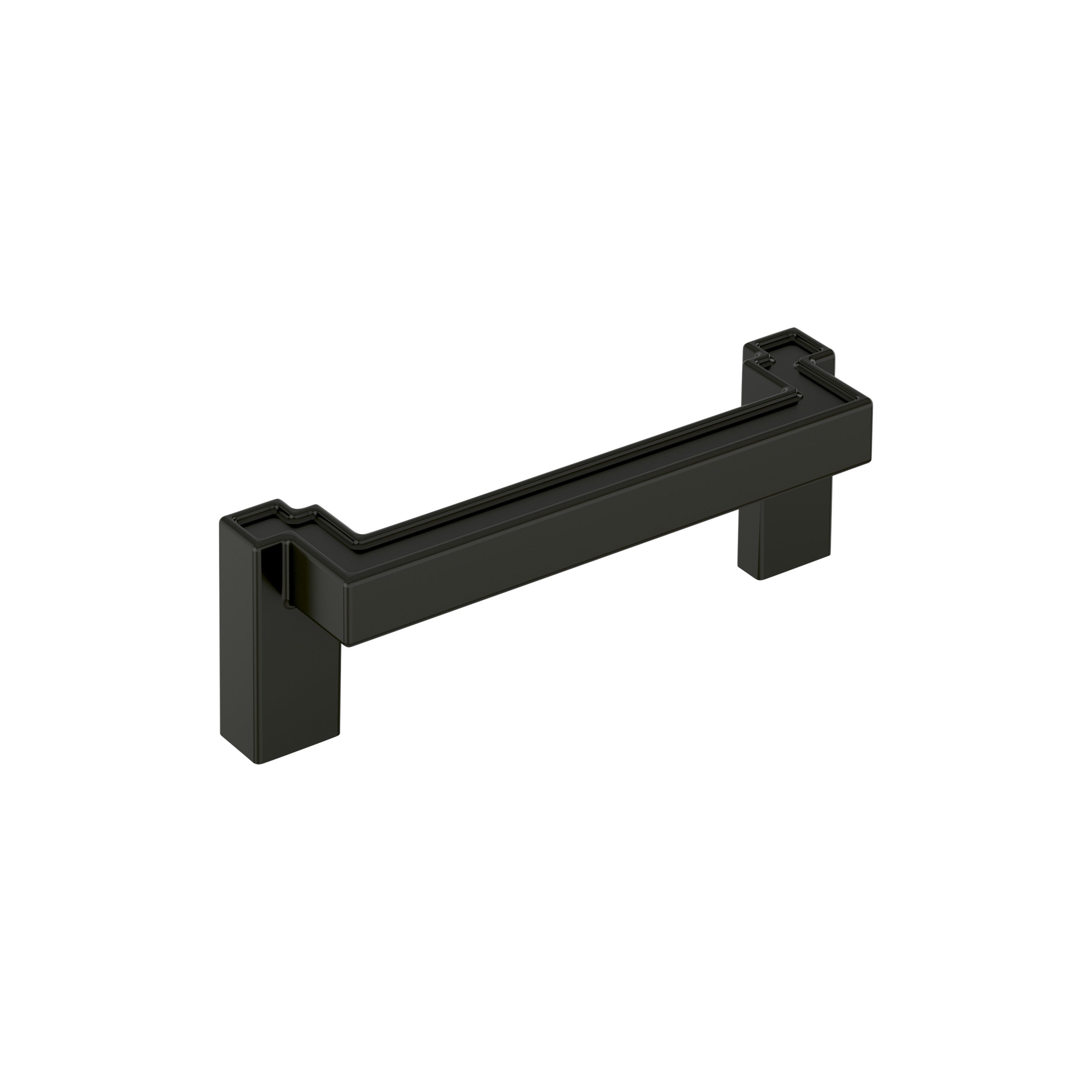 Rockhurst 3-3/4 inch (96mm) Center-to-Center Matte Black Cabinet Pull
