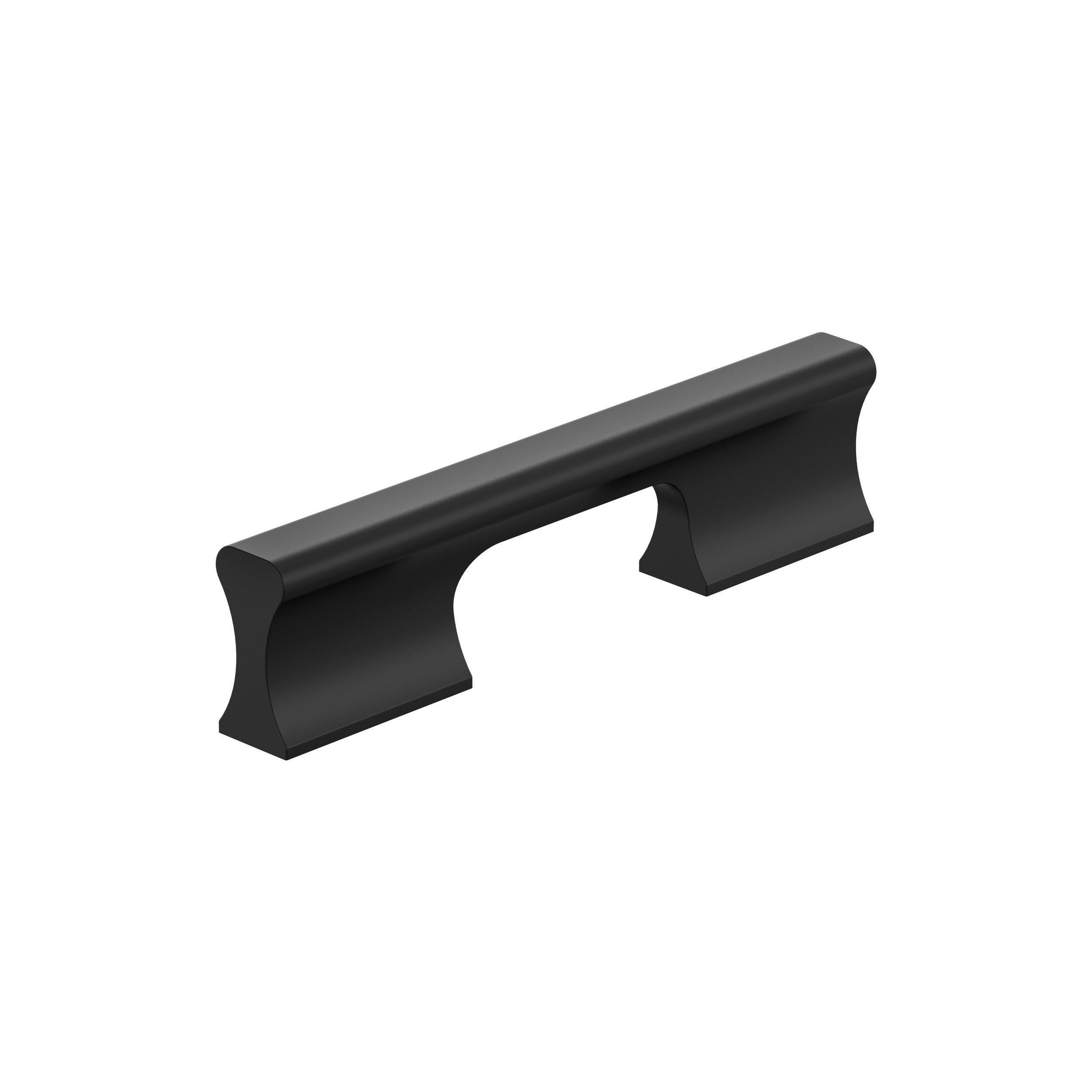 Status 3-3/4 inch (96mm) Center-to-Center Matte Black Cabinet Pull