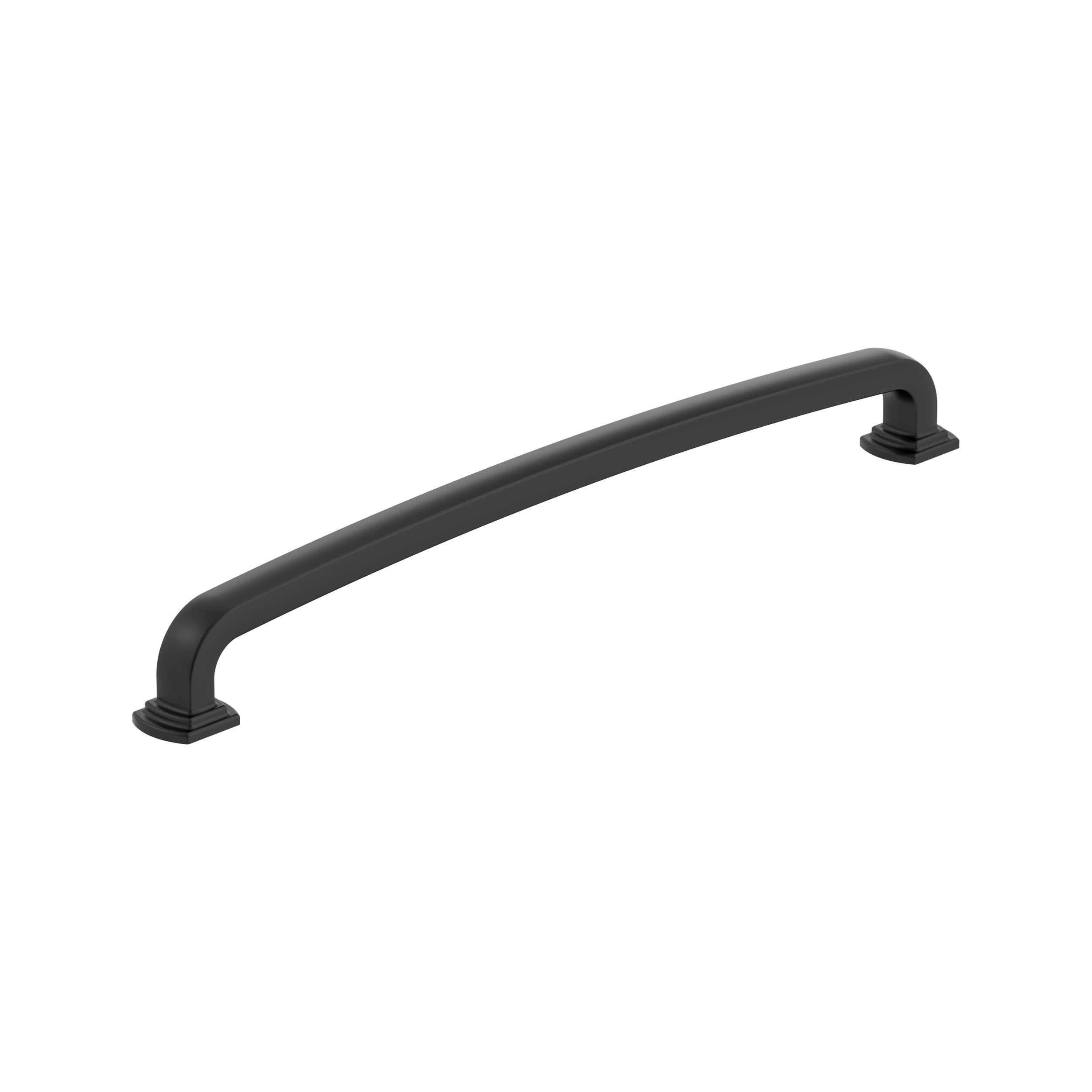 Surpass 10-1/16 inch (256mm) Center-to-Center Matte Black Cabinet Pull