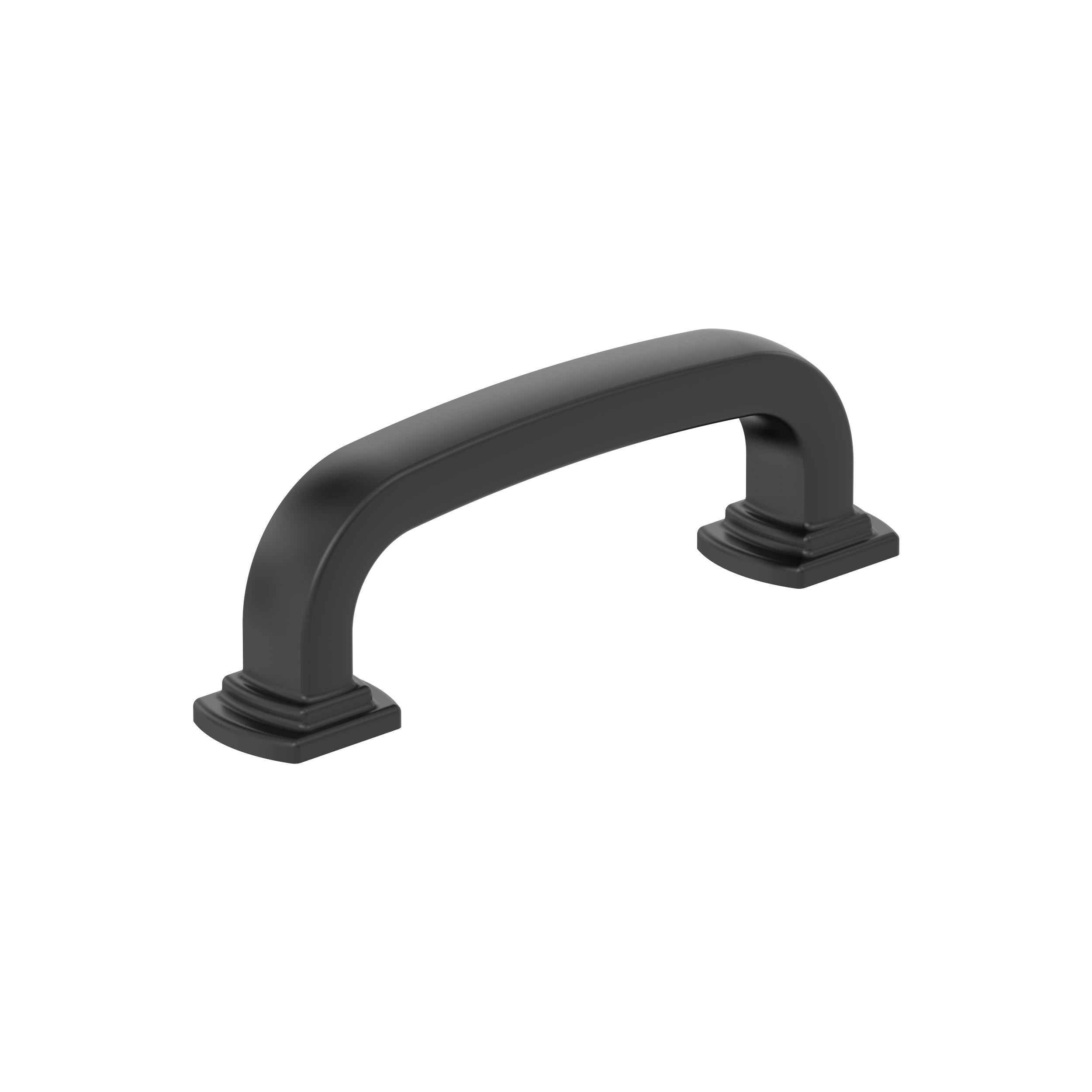 Surpass 3 inch (76mm) Center-to-Center Matte Black Cabinet Pull