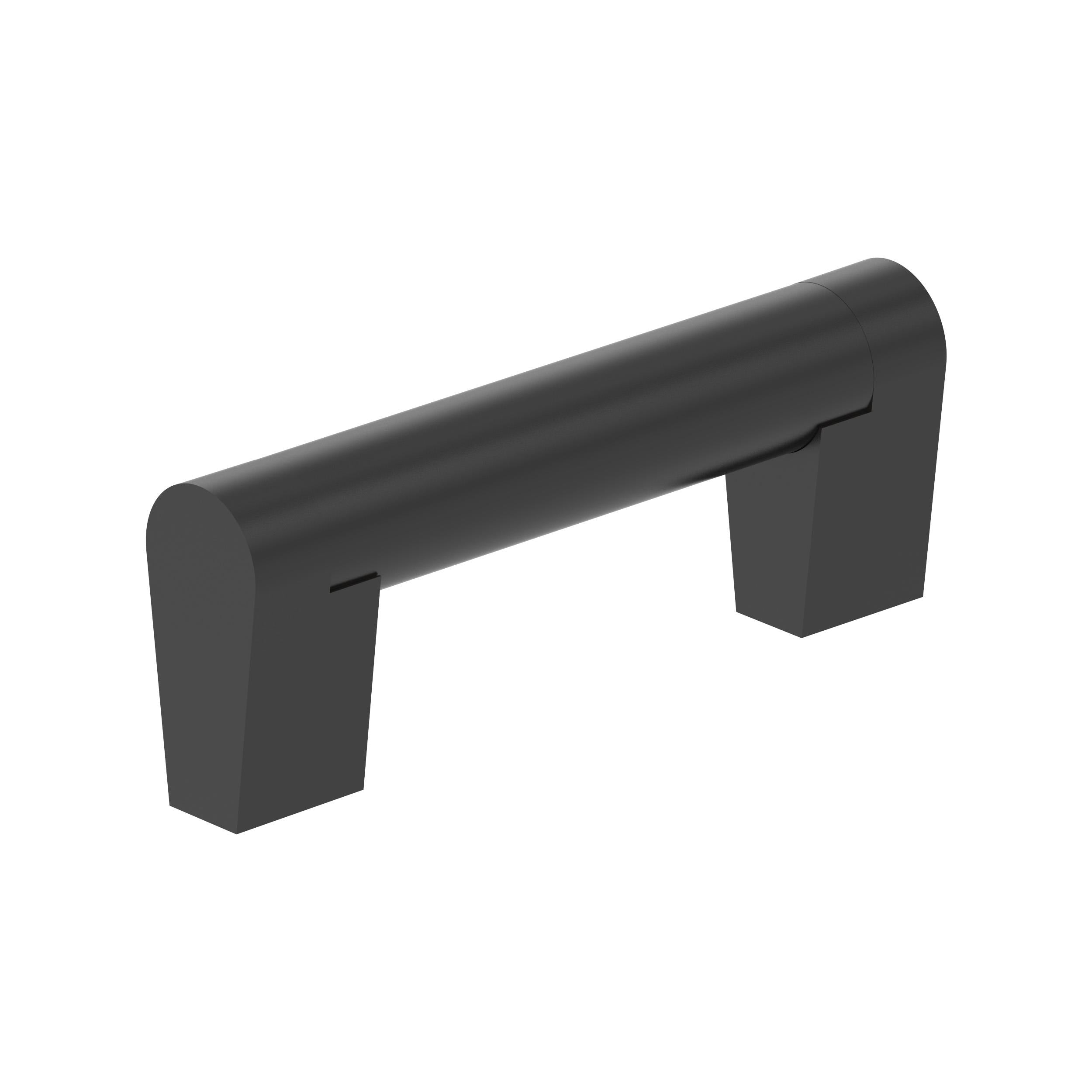 Composite 3 inch (76mm) Center-to-Center Matte Black Cabinet Pull