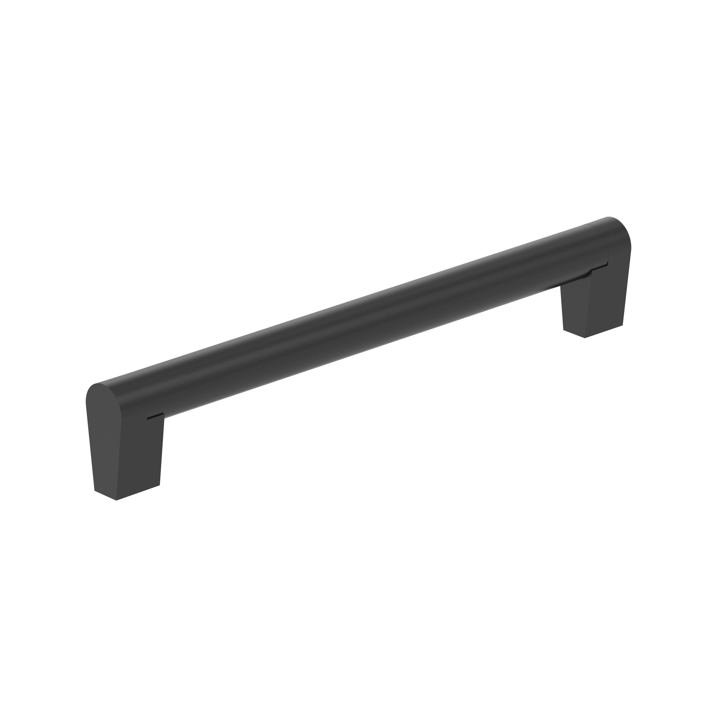Composite 7-9/16 inch (192mm) Center-to-Center Matte Black Cabinet Pull