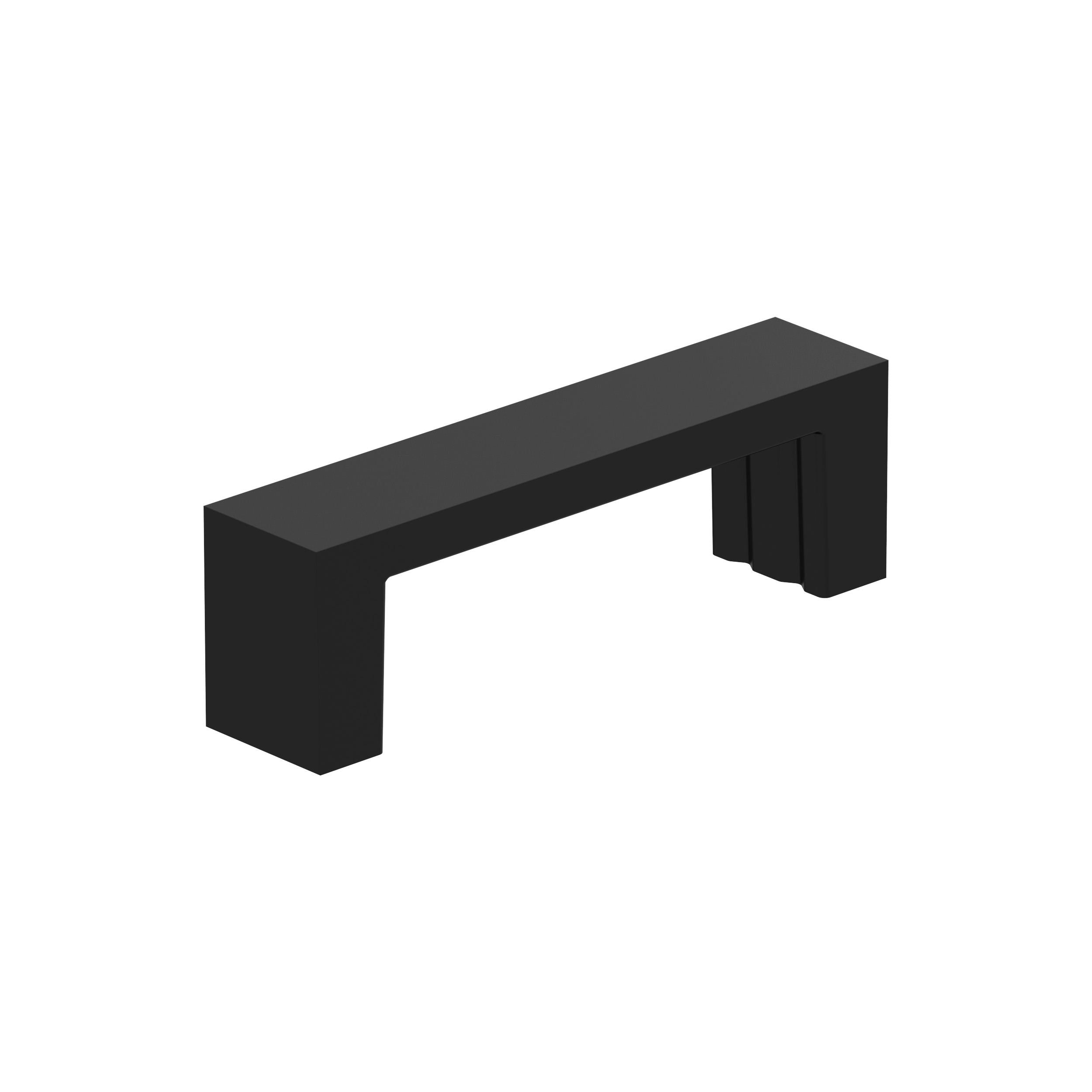 Augment 3 inch (76mm) Center-to-Center Matte Black Cabinet Pull