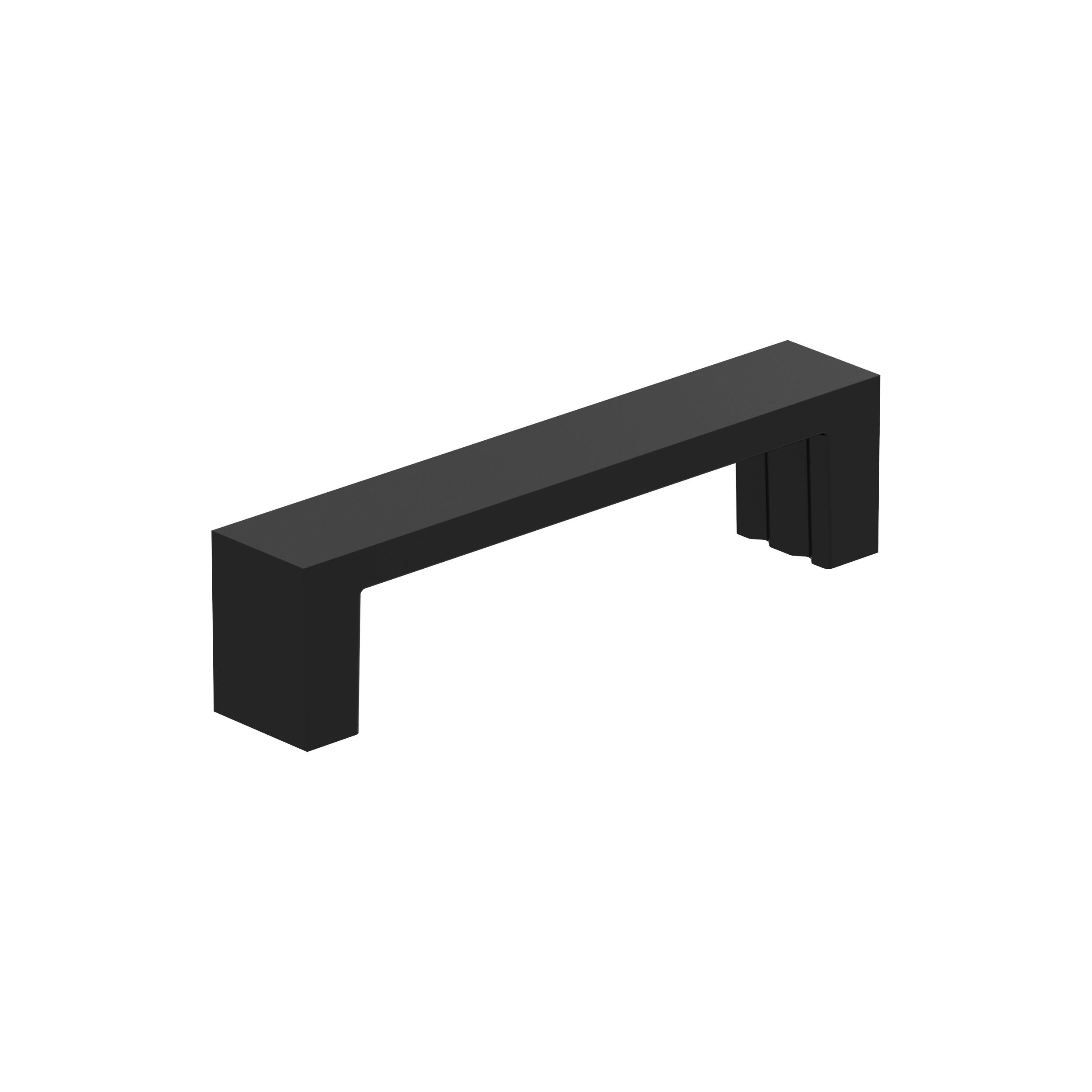 Augment 3-3/4 inch (96mm) Center-to-Center Matte Black Cabinet Pull