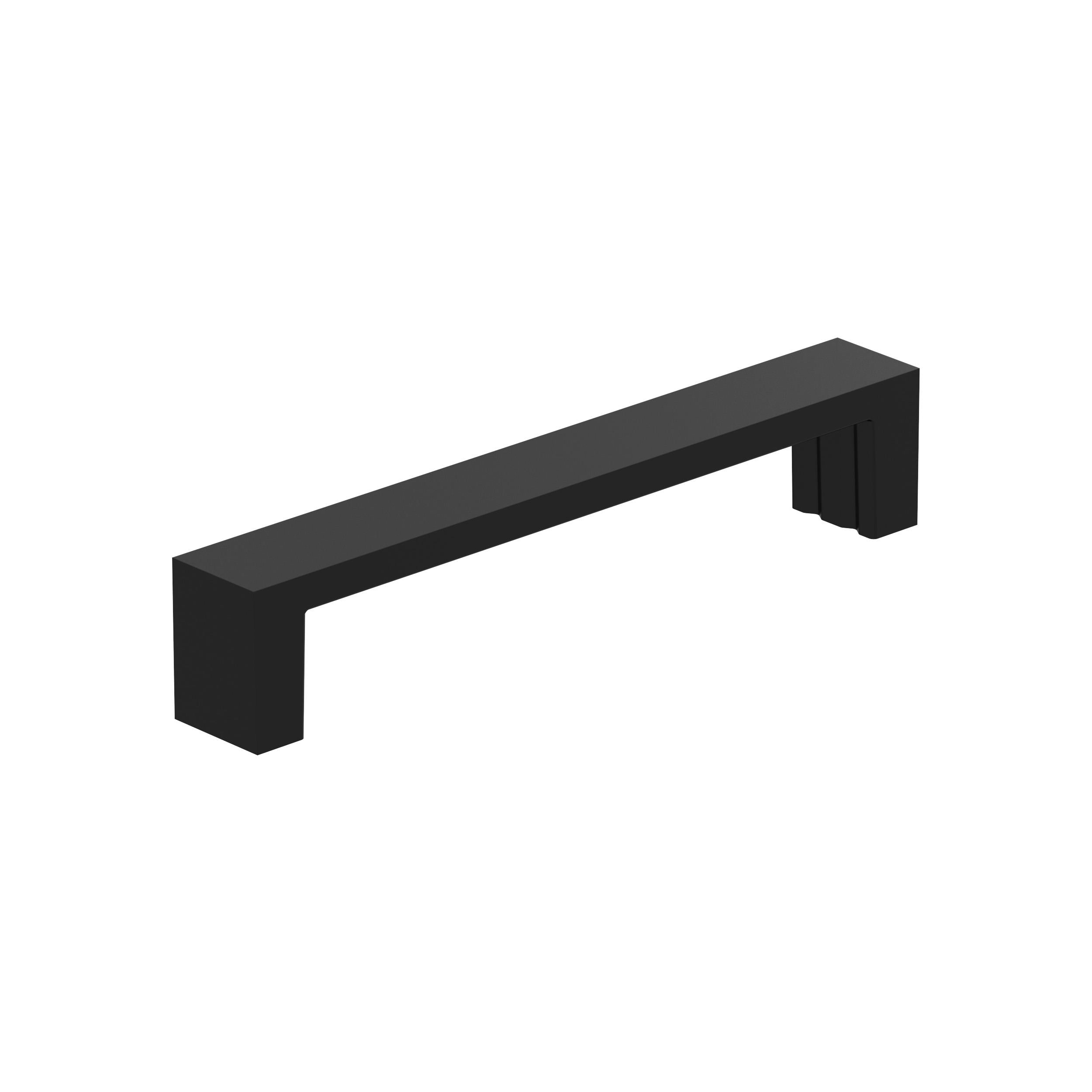 Augment 5-1/16 inch (128mm) Center-to-Center Matte Black Cabinet Pull