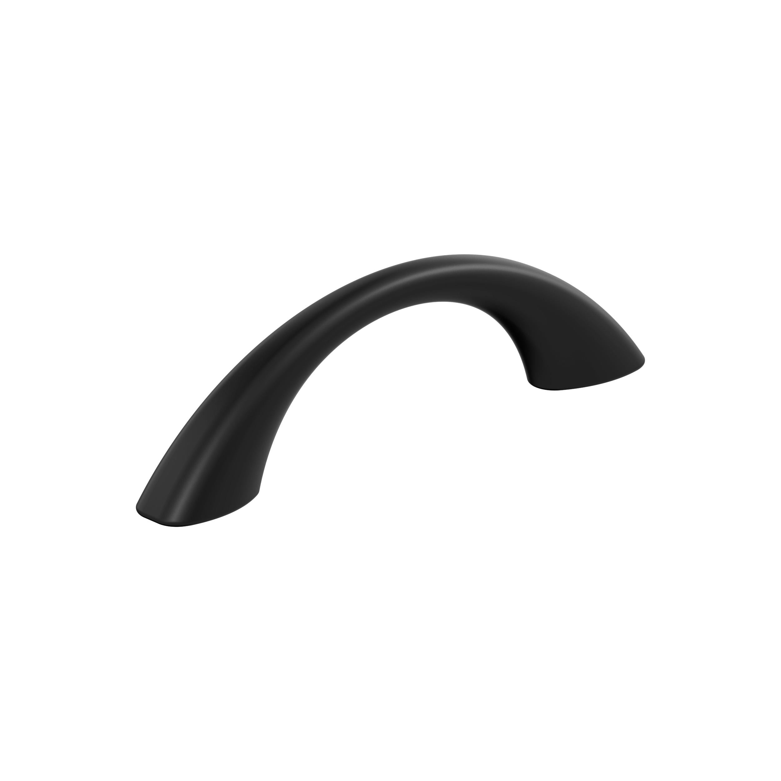 Vaile 3 inch (76mm) Center-to-Center Matte Black Cabinet Pull