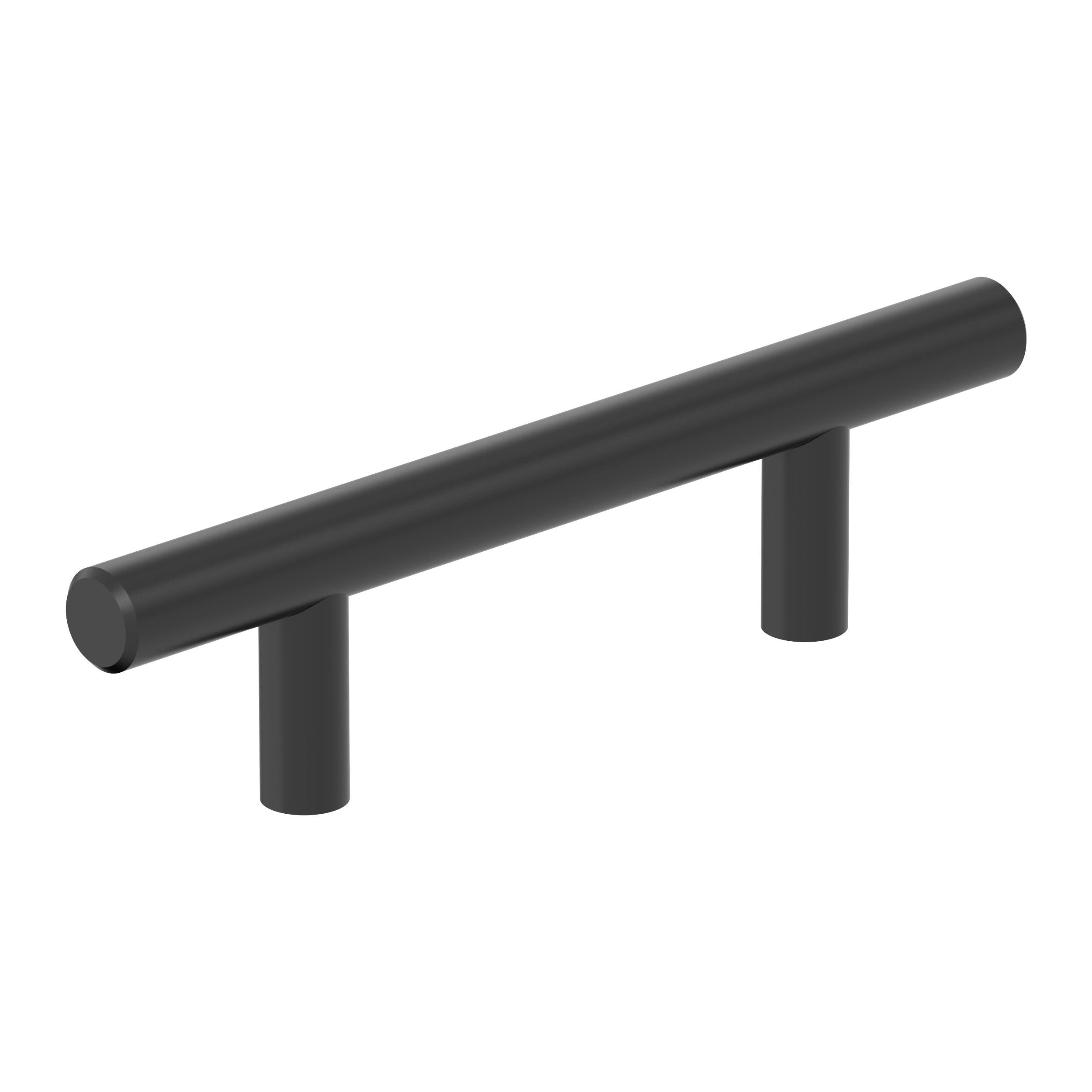 Bar Pulls Hollow 3 inch (76mm) Center-to-Center Matte Black Cabinet Pull