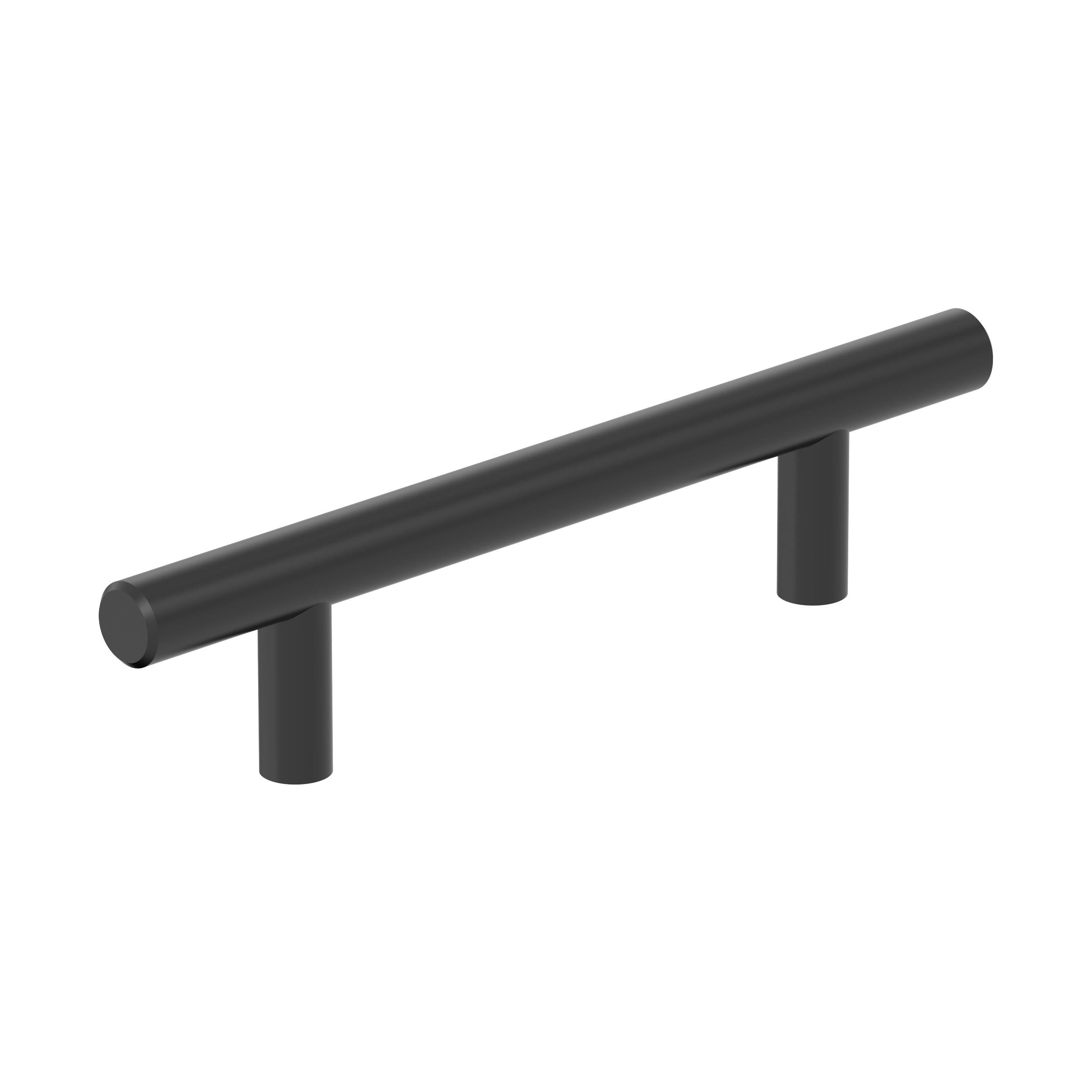 Bar Pulls Hollow 3-3/4 inch (96mm) Center-to-Center Matte Black Cabinet Pull