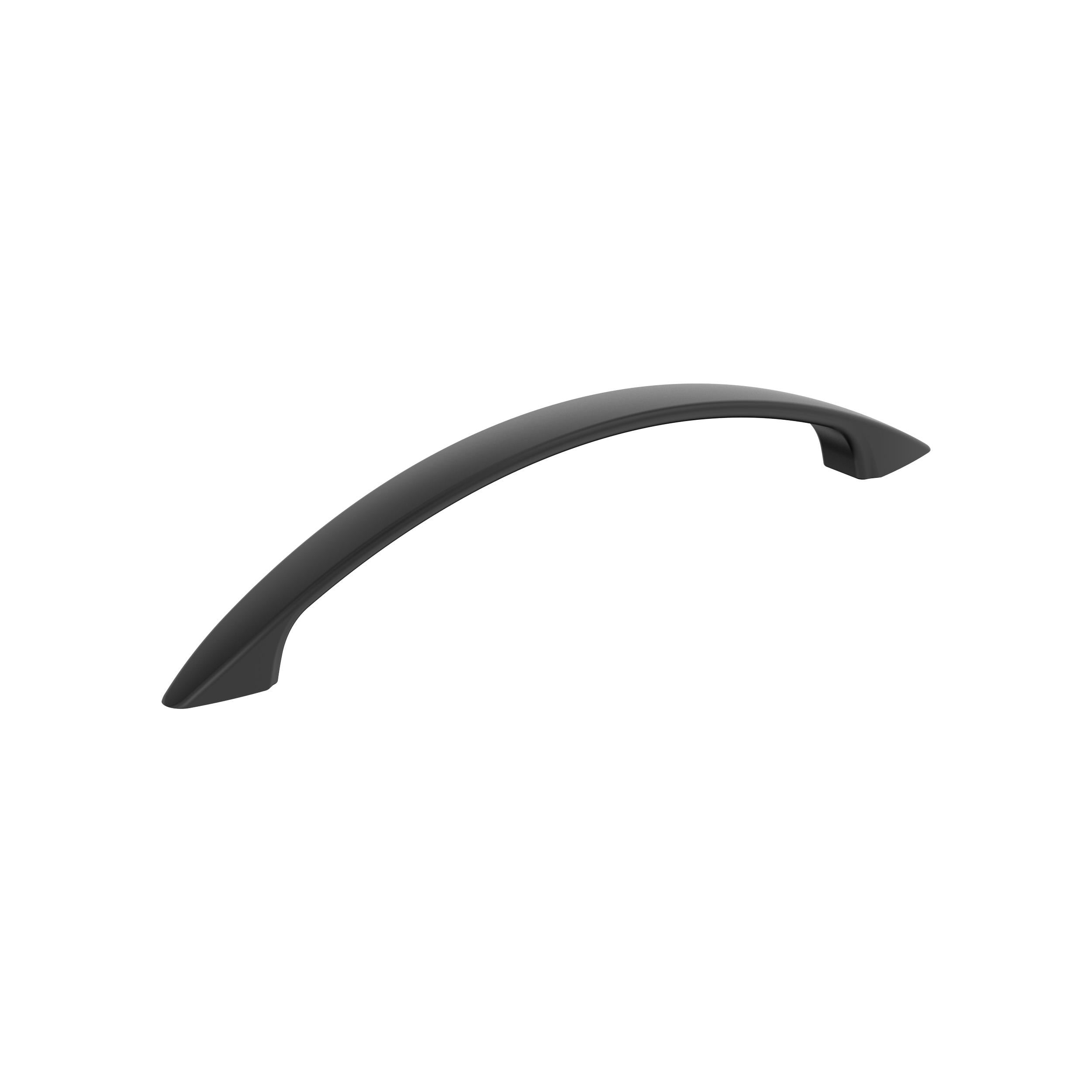 Arc 5-1/16 inch (128mm) Center-to-Center Matte Black Cabinet Pull