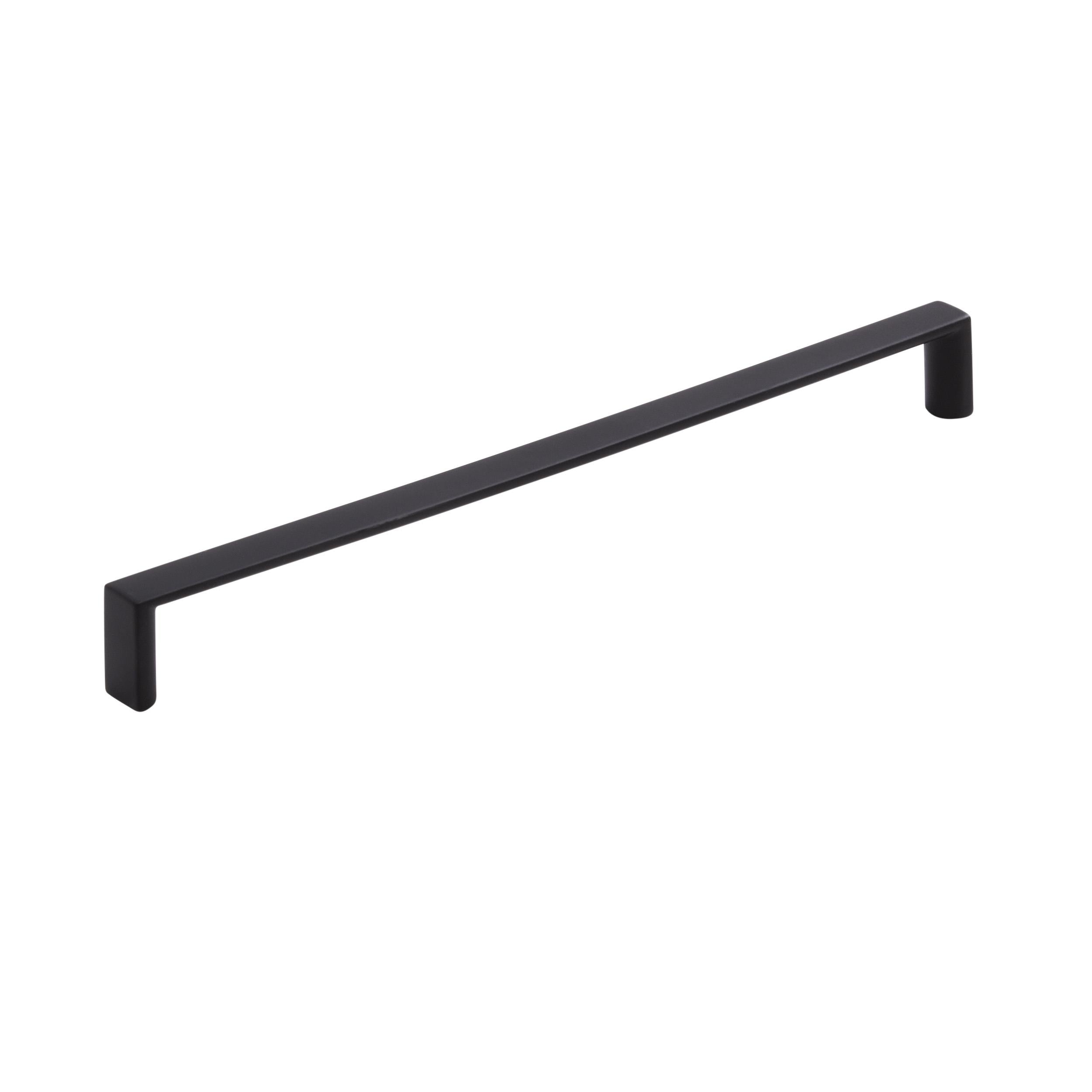 Metro 7-9/16 inch (192mm) Center-to-Center Matte Black Cabinet Pull