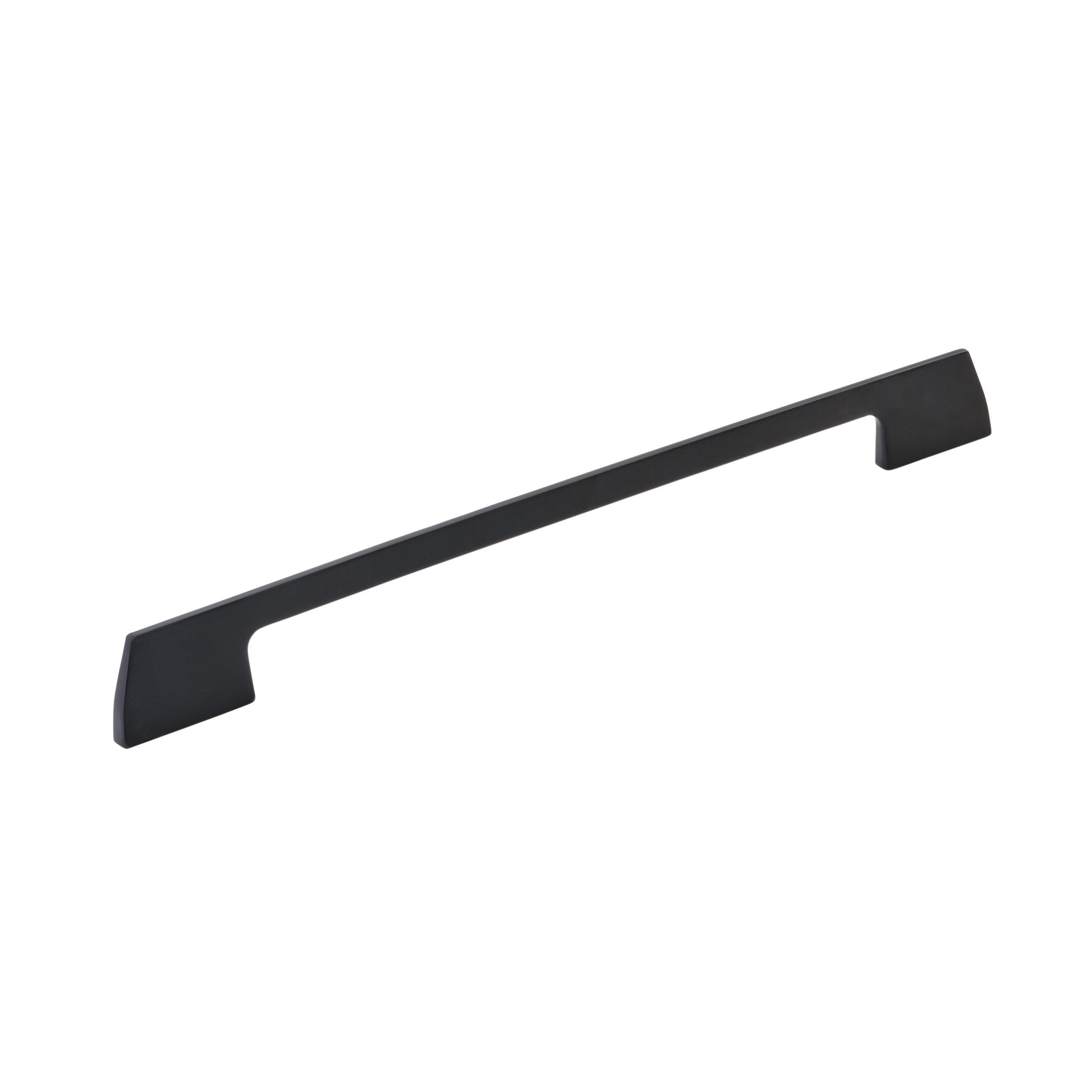 Angle 10-1/16 inch (256mm) Center-to-Center Matte Black Cabinet Pull