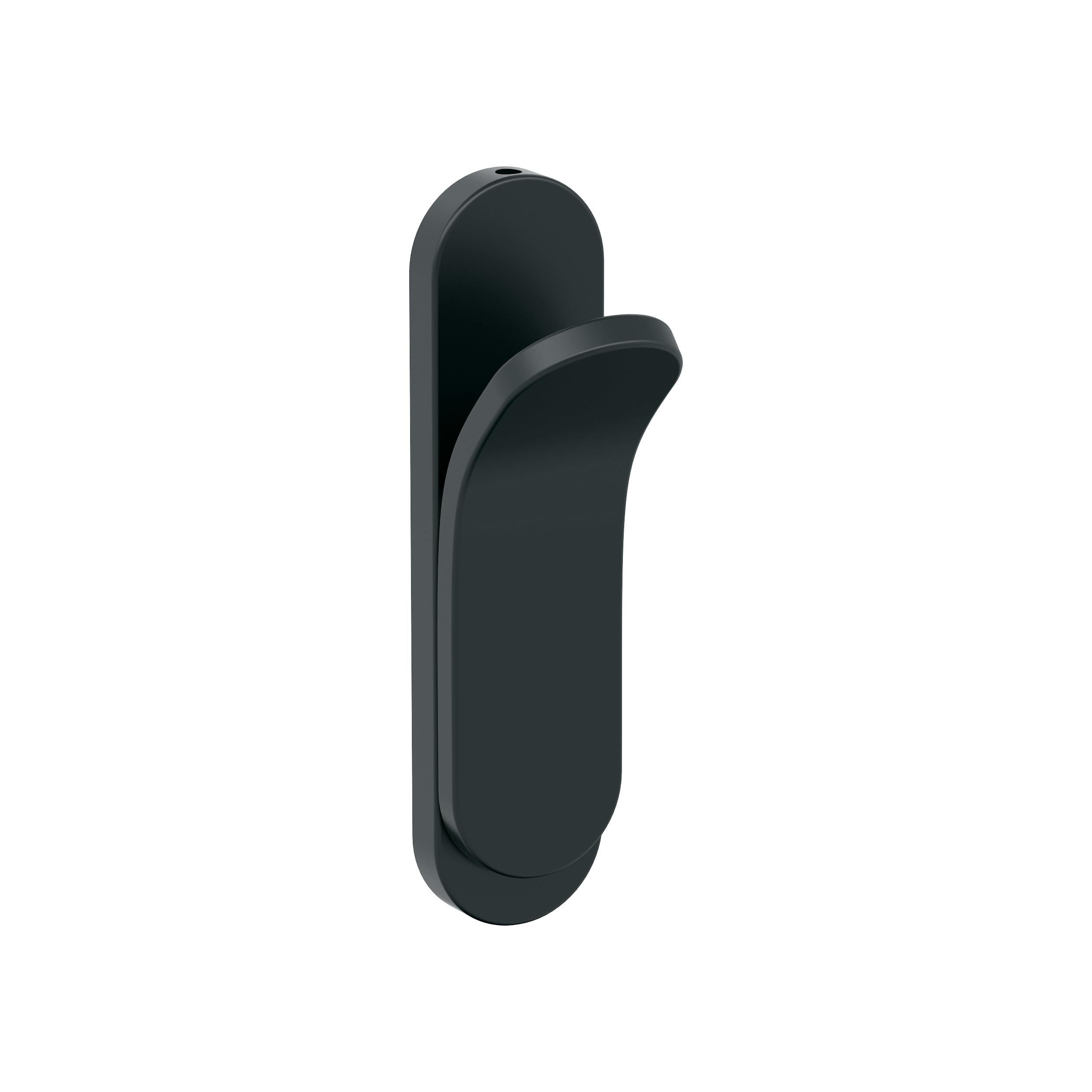 Unison Single Prong Matte Black Decorative Wall Hook