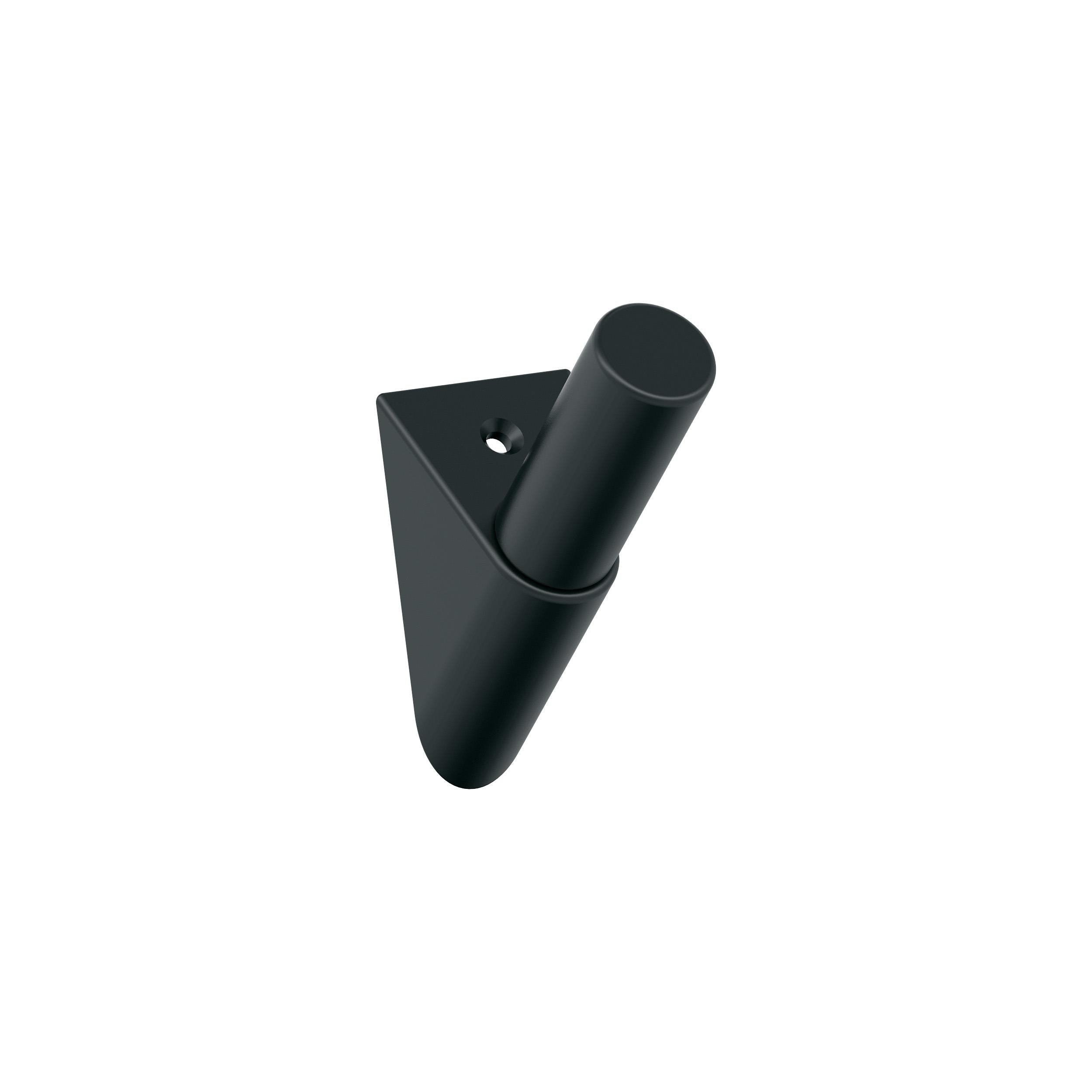 Acclivity Single Prong Matte Black Decorative Wall Hook