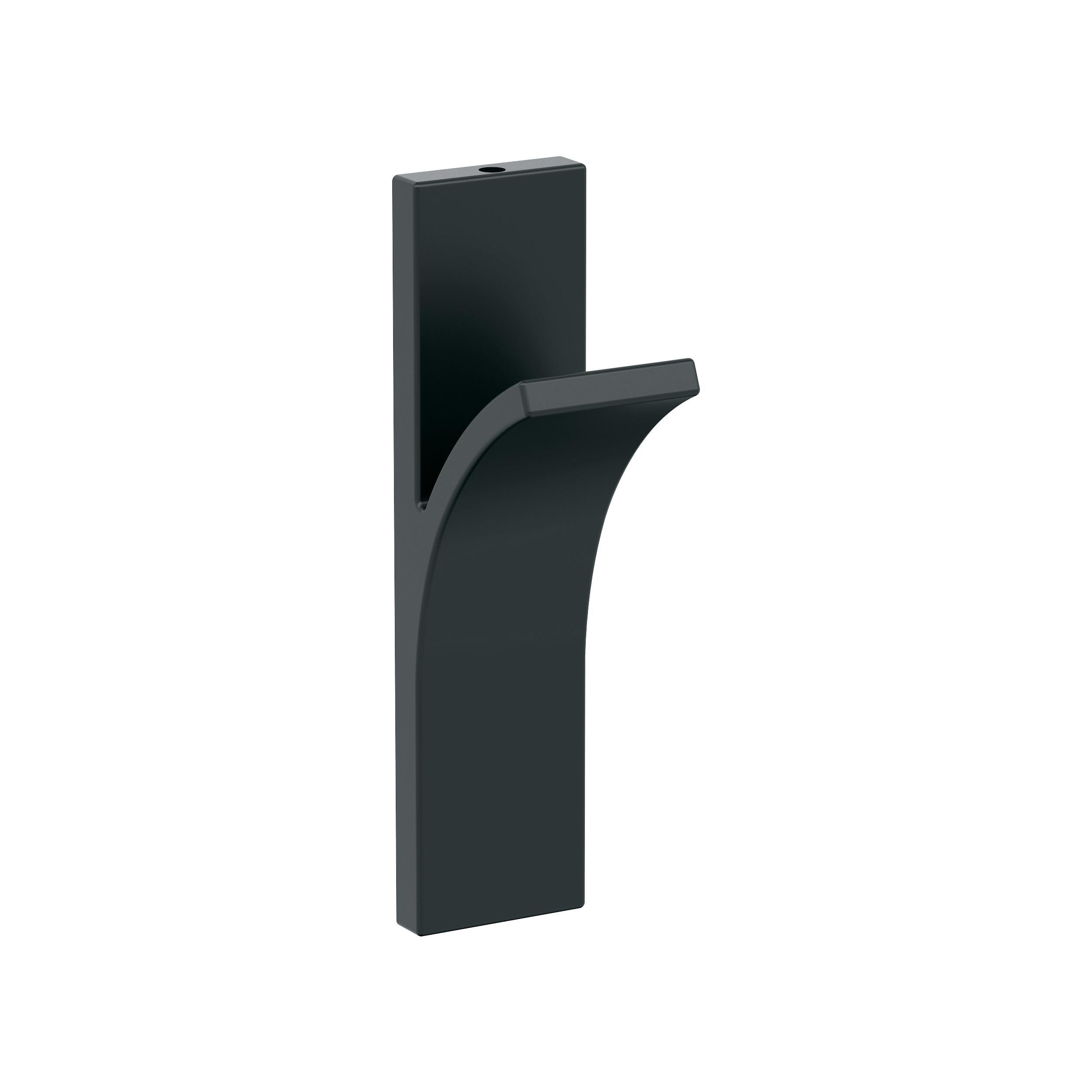 Apex Single Prong Matte Black Decorative Wall Hook