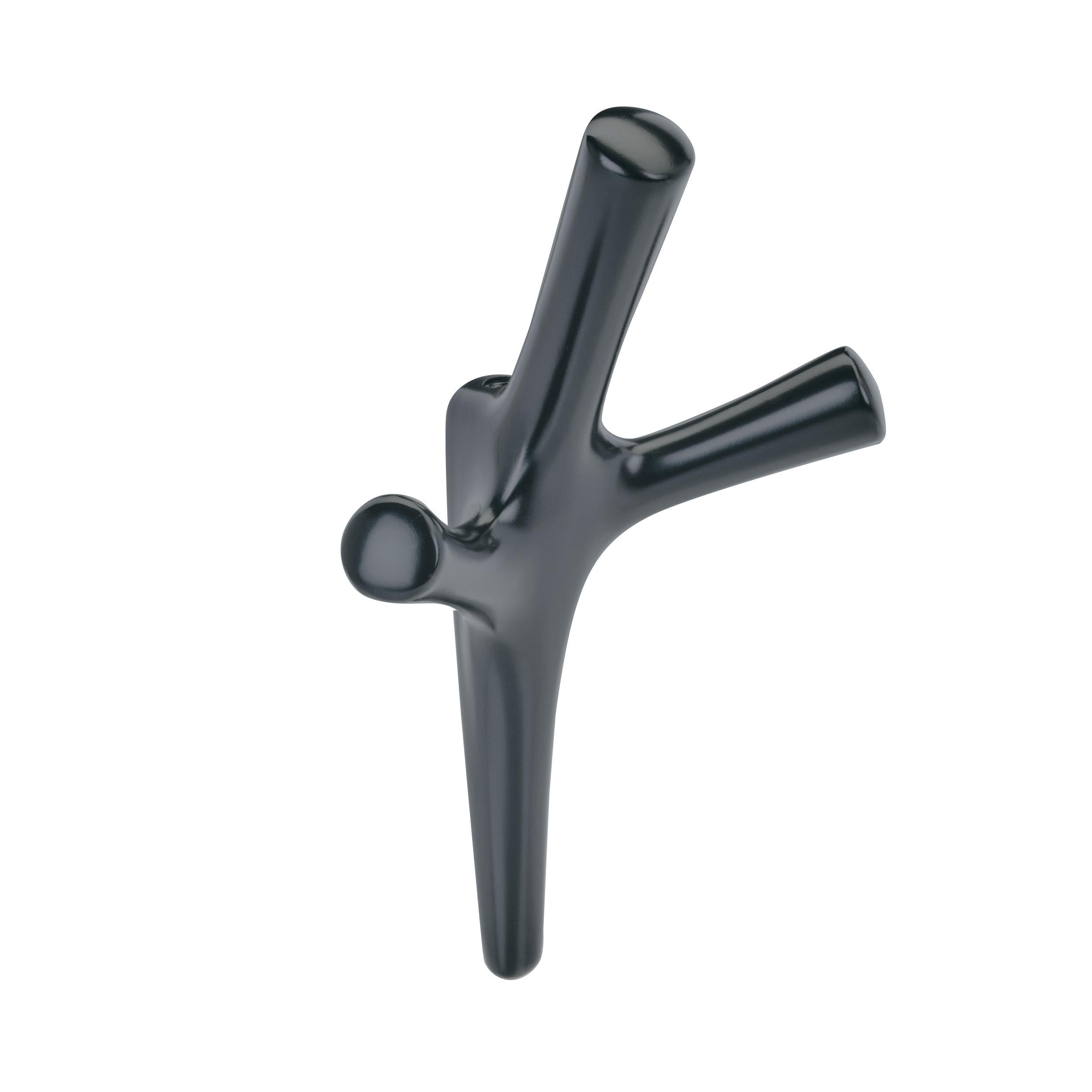 Kodiak Triple Prong Matte Black Decorative Wall Hook