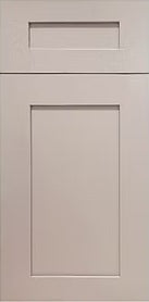 Cabinet shaker pink beige door with a rectangular panel 