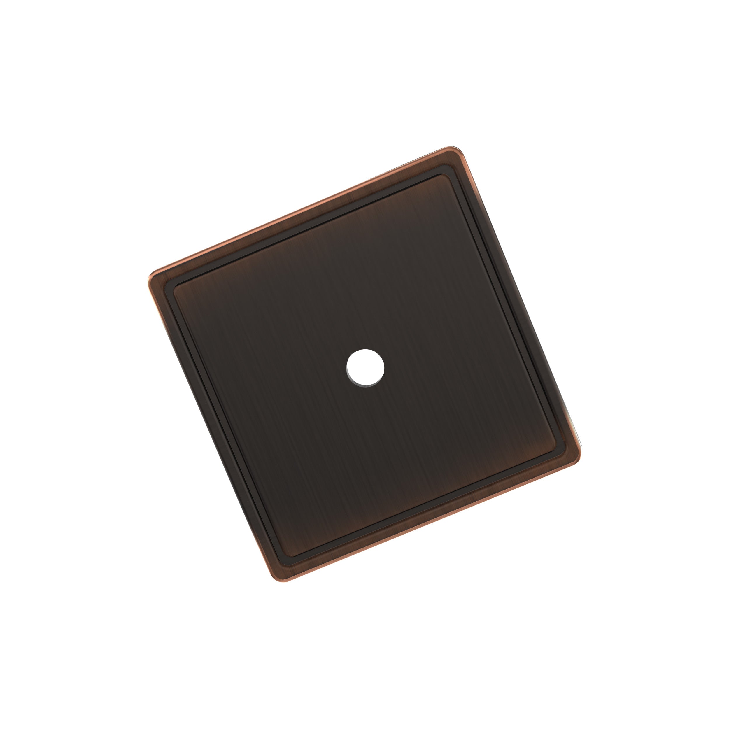 Thoreau 1-9/16 inch (40mm) Length Square Oil-Rubbed Bronze Cabinet Knob Backplate