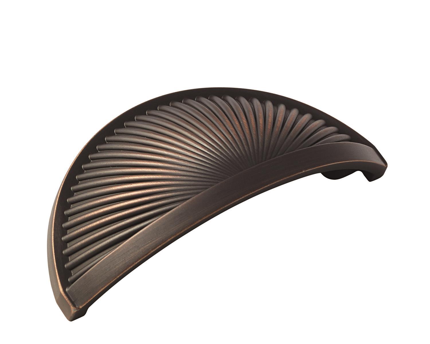 Sea Grass 3 inch (76mm) Center-to-Center Oil-Rubbed Bronze Cabinet Cup Pull