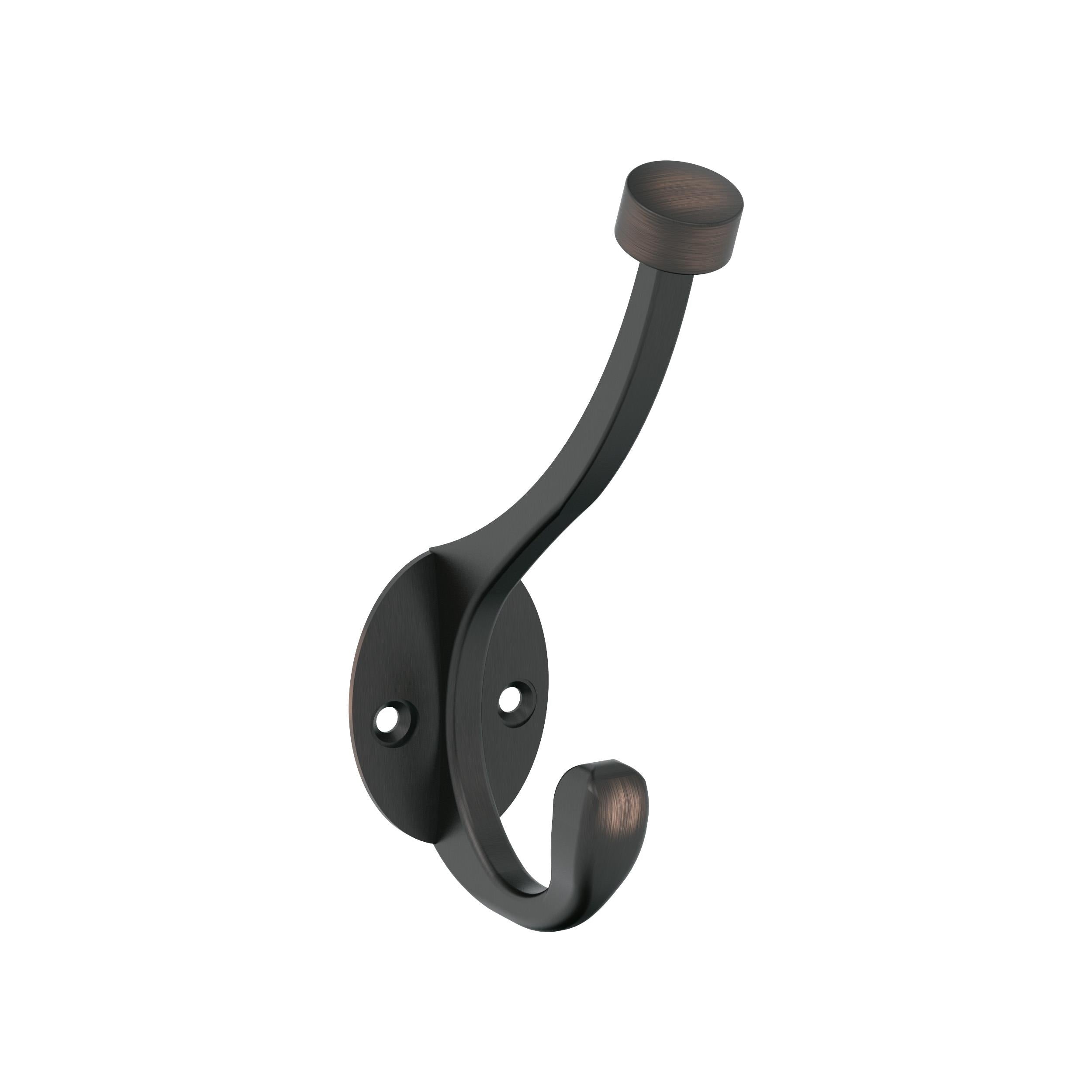 Adare Double Prong Oil-Rubbed Bronze Decorative Wall Hook
