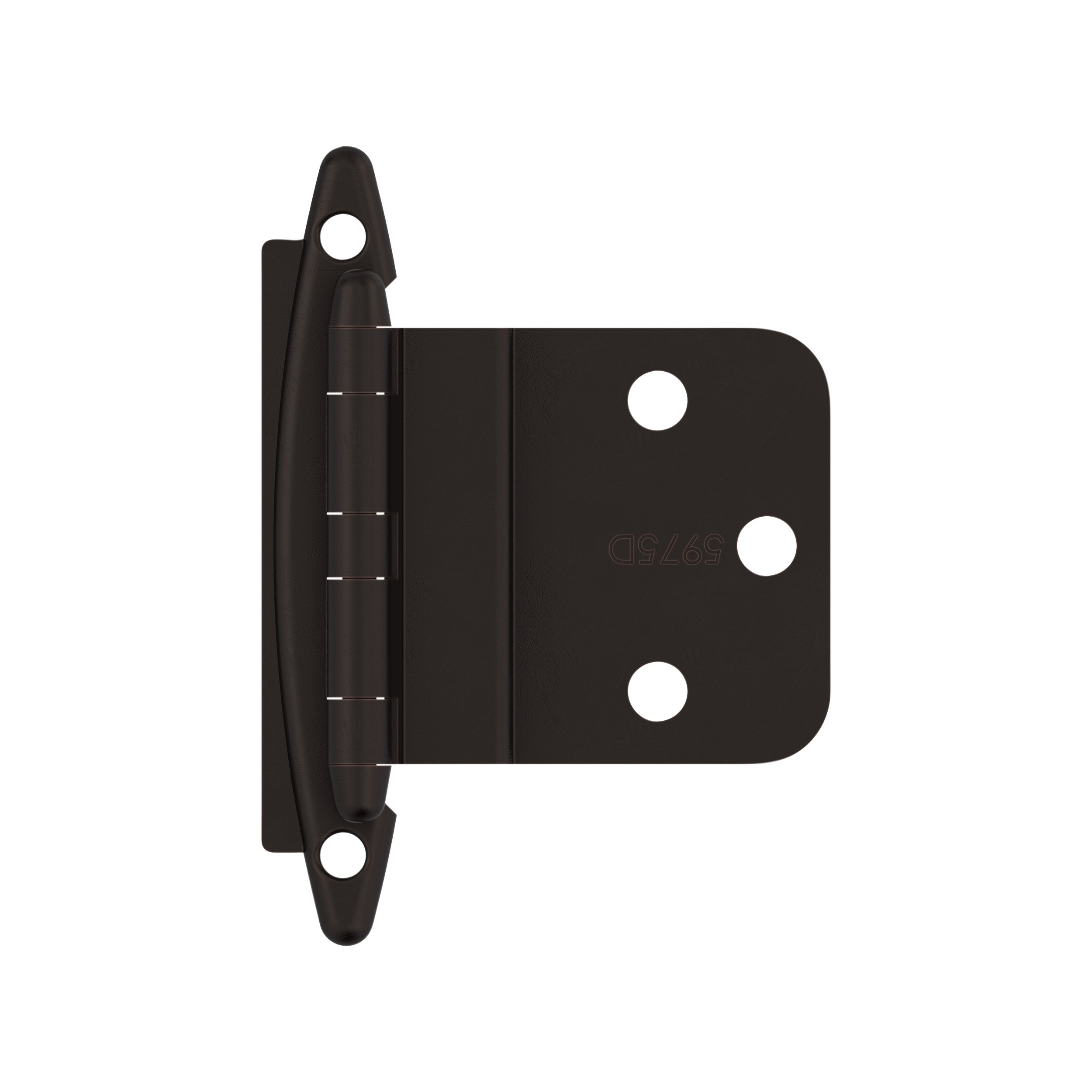 3/8 inch (10mm) Inset Self Closing Face Mount Oil-Rubbed Bronze Cabinet Hinge - 1 Pair